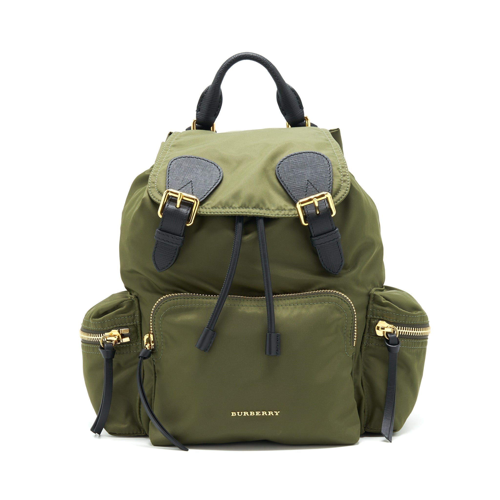 BURBERRY NYLON RUCKSACK BACKPACK GREEN GHW
