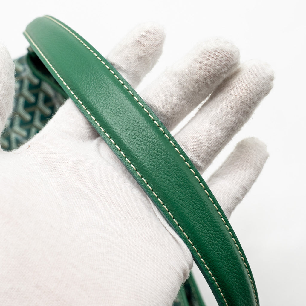 GOYARD BOHEME HOBO PM GOYARDINE CANVAS/CALFSKIN GREEN SHW