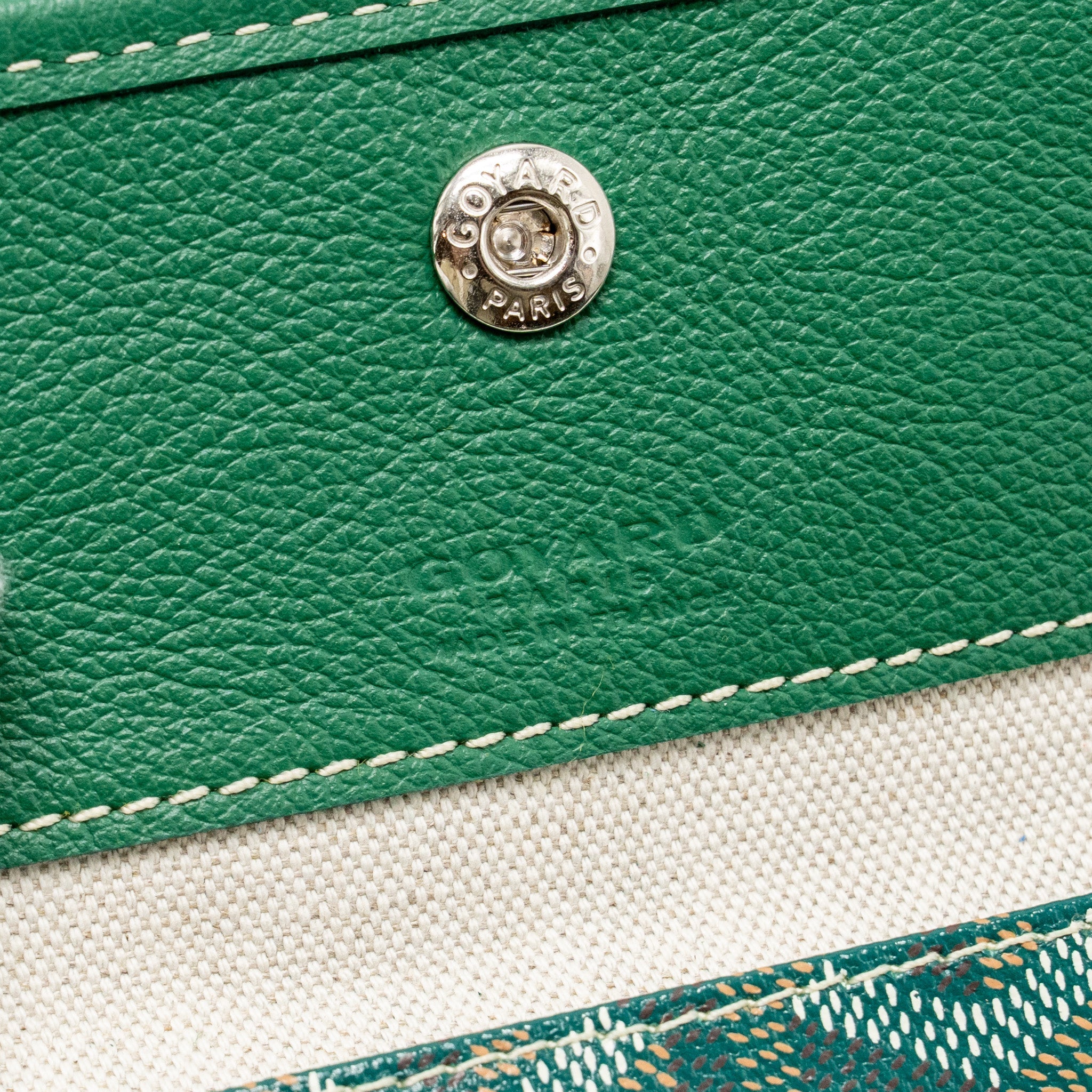GOYARD BOHEME HOBO PM GOYARDINE CANVAS/CALFSKIN GREEN SHW