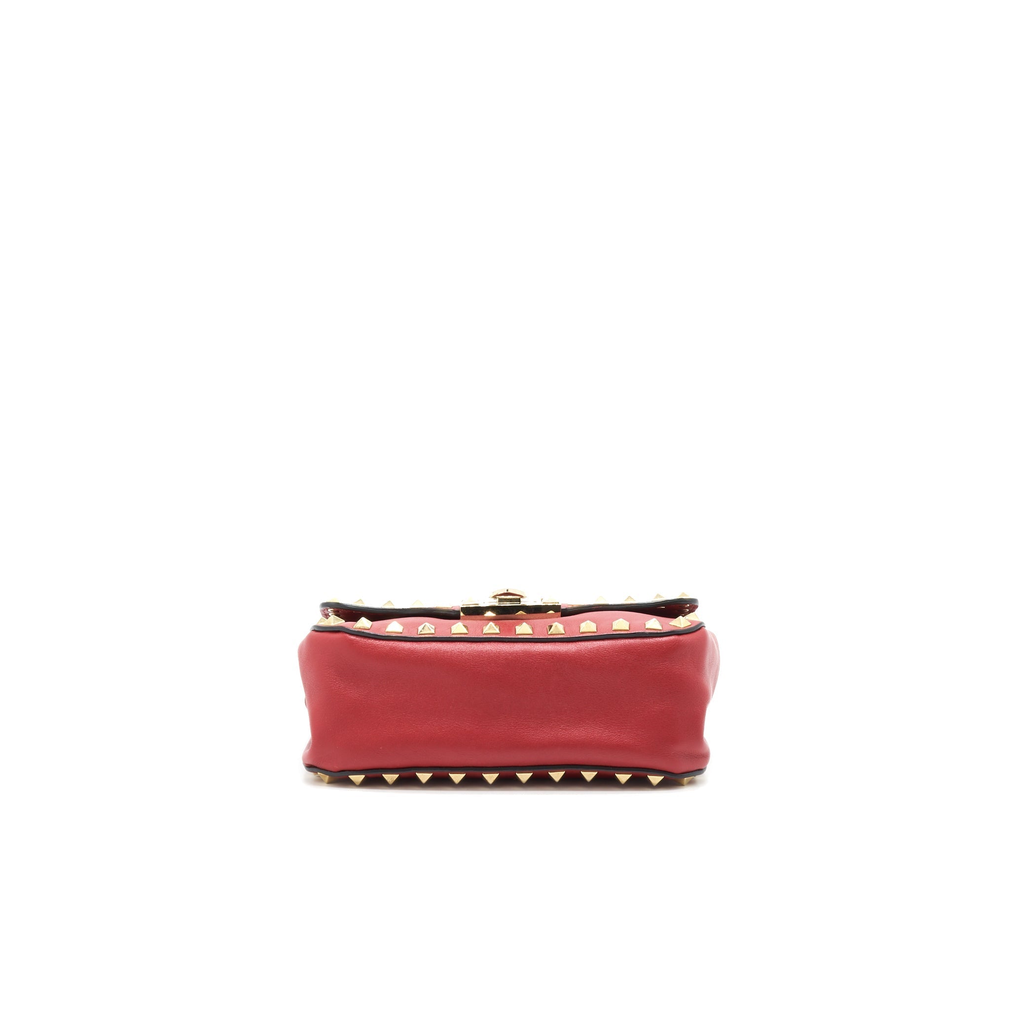 VALENTINO ROCKSTUD MINI FLAP BAG RED