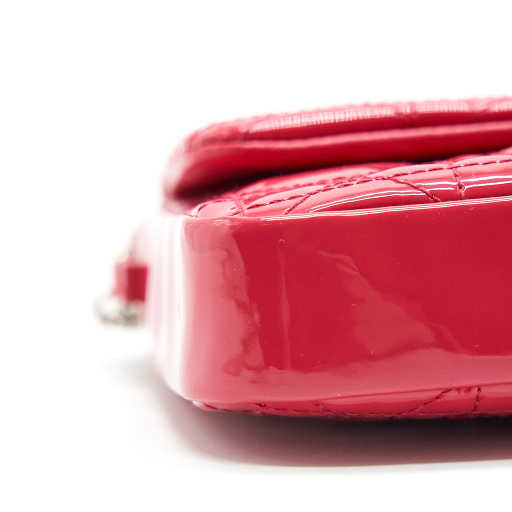 CHRISTIAN DIOR NEW LOCK POUCH BAG CANNAGE PATENT LEATHER SHW