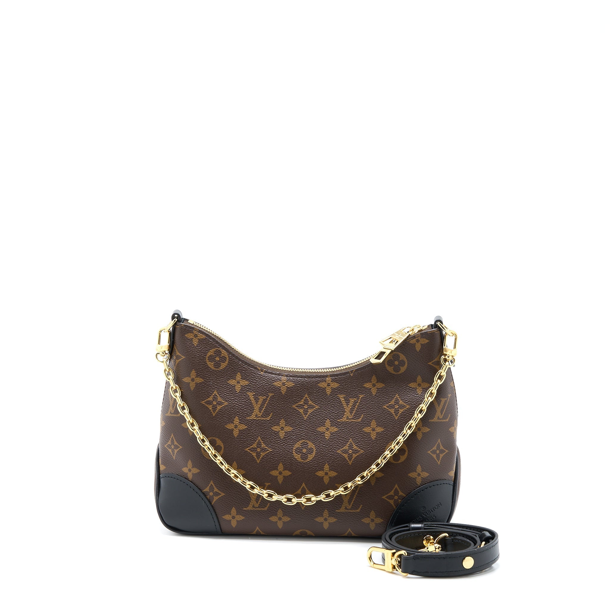 LOUIS VUITTON BOULOGNE BAG MONOGRAM CANVAS/BLACK GHW (NEW VERSION)