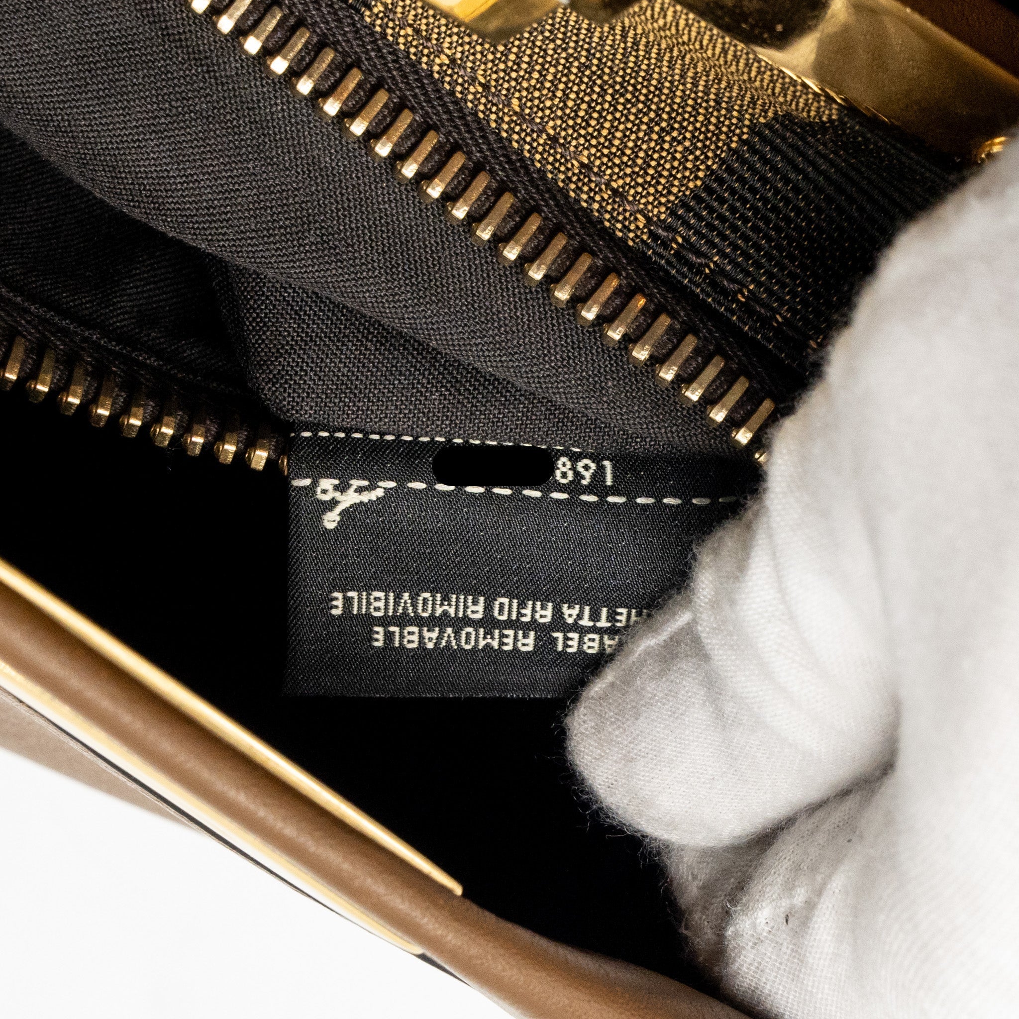 FENDI MEDIUM PEEKABOO CALFSKIN TOBACCO GHW