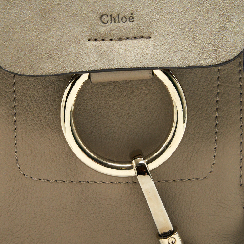 CHLOE MINI FAYE BACKPACK LIGHT GREY