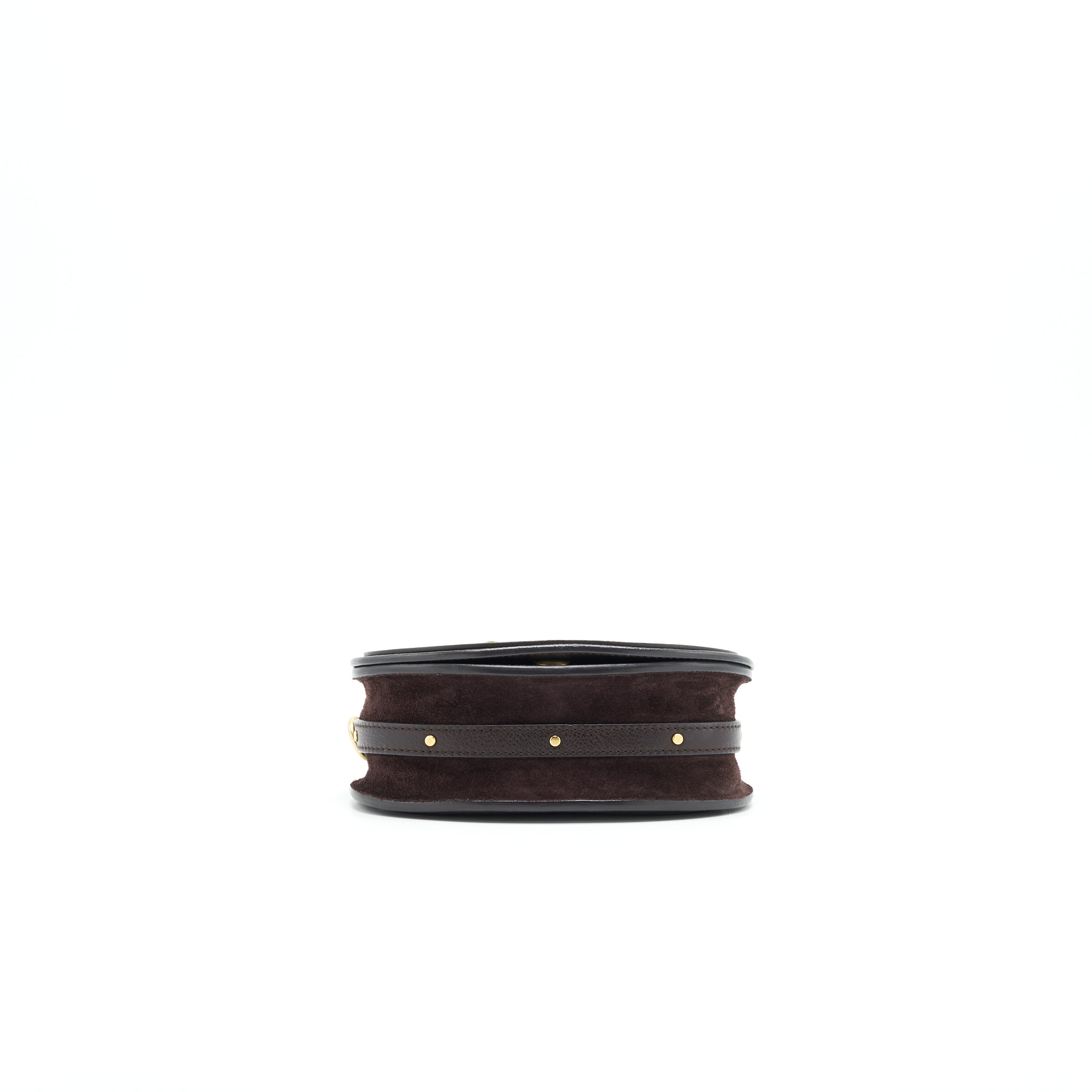 CHLOE SMALL NILE BRACELET LEATHER CROSSBODY BAG DARK BROWN