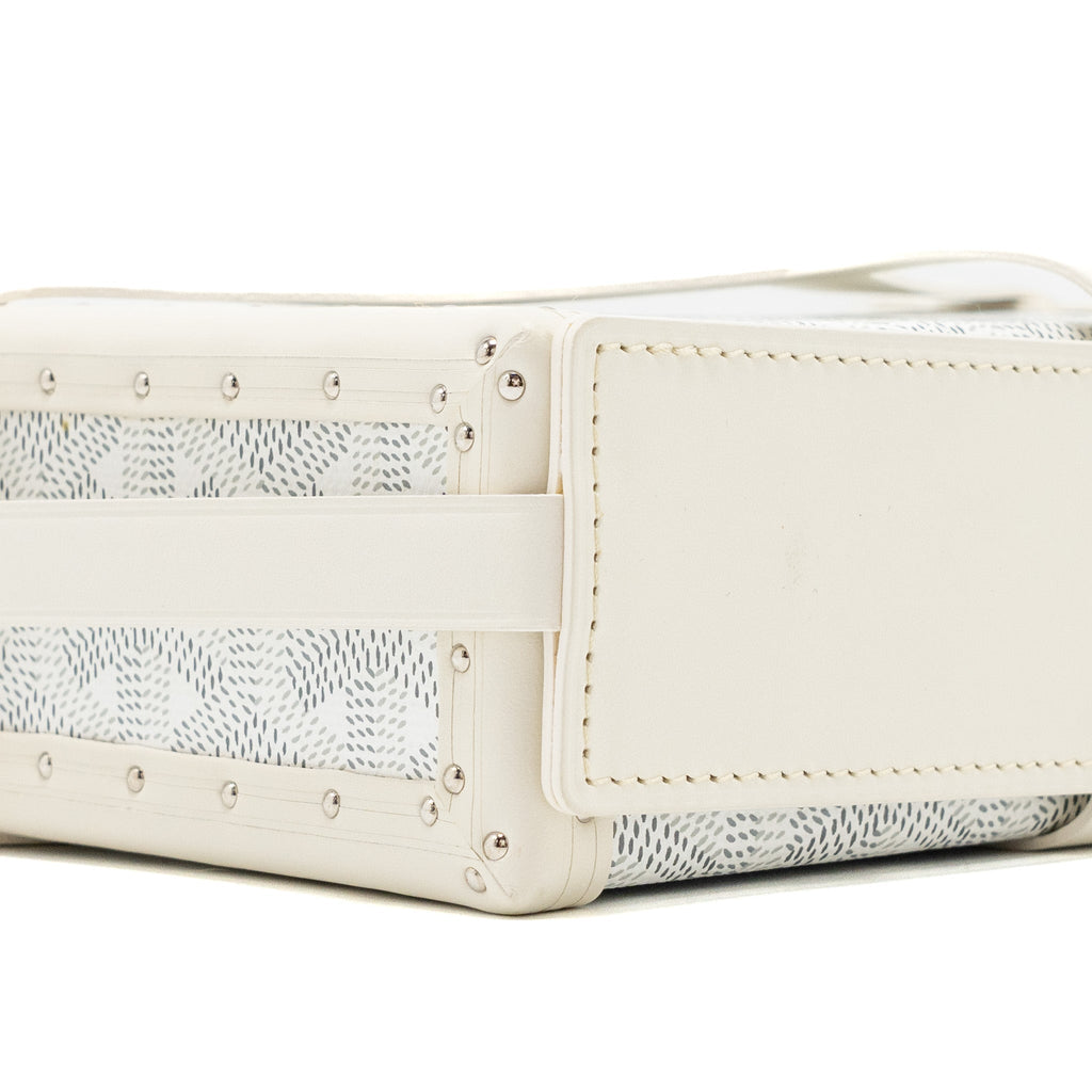 GOYARD MINAUDIERE TRUNK BAG GOYARDINE CANVAS / LEATHER WHITE SHW