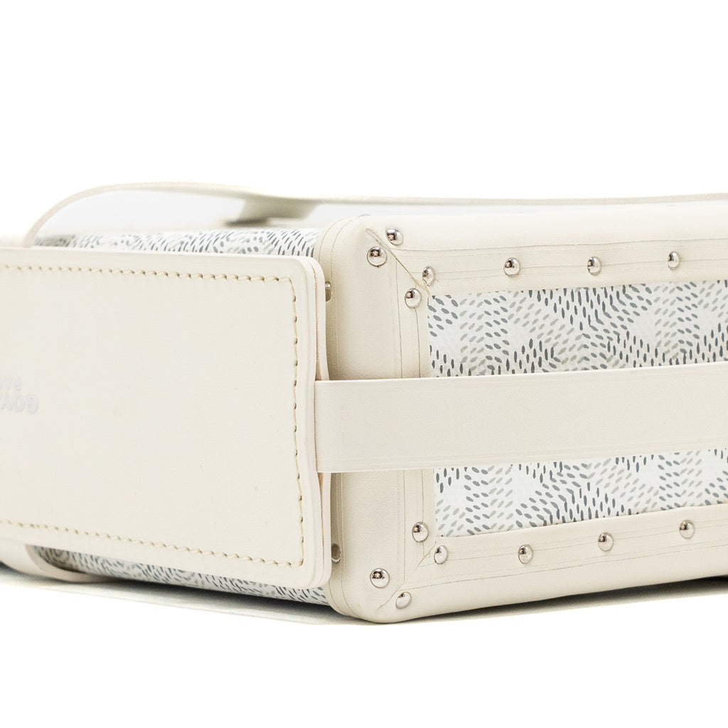 GOYARD MINAUDIERE TRUNK BAG GOYARDINE CANVAS / LEATHER WHITE SHW