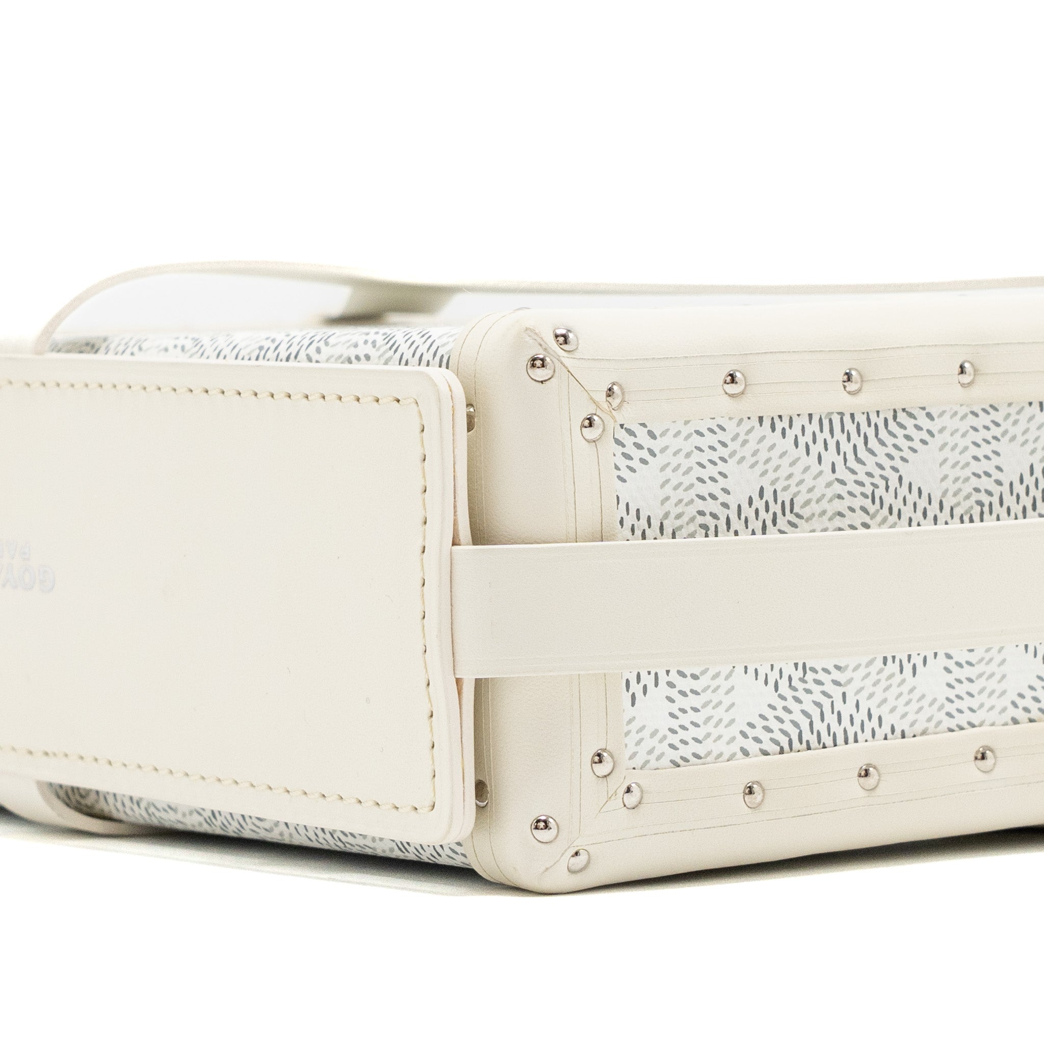 GOYARD MINAUDIERE TRUNK BAG GOYARDINE CANVAS / LEATHER WHITE SHW