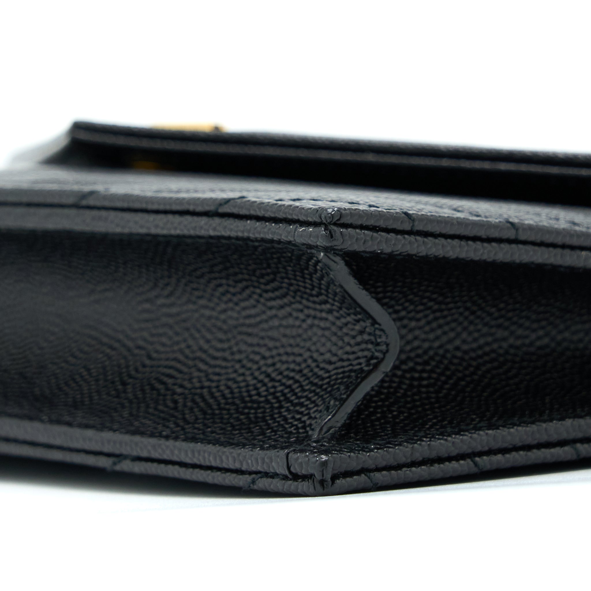SAINT LAURENT/YSL ENVELOP CHAIN WALLET BLACK GHW