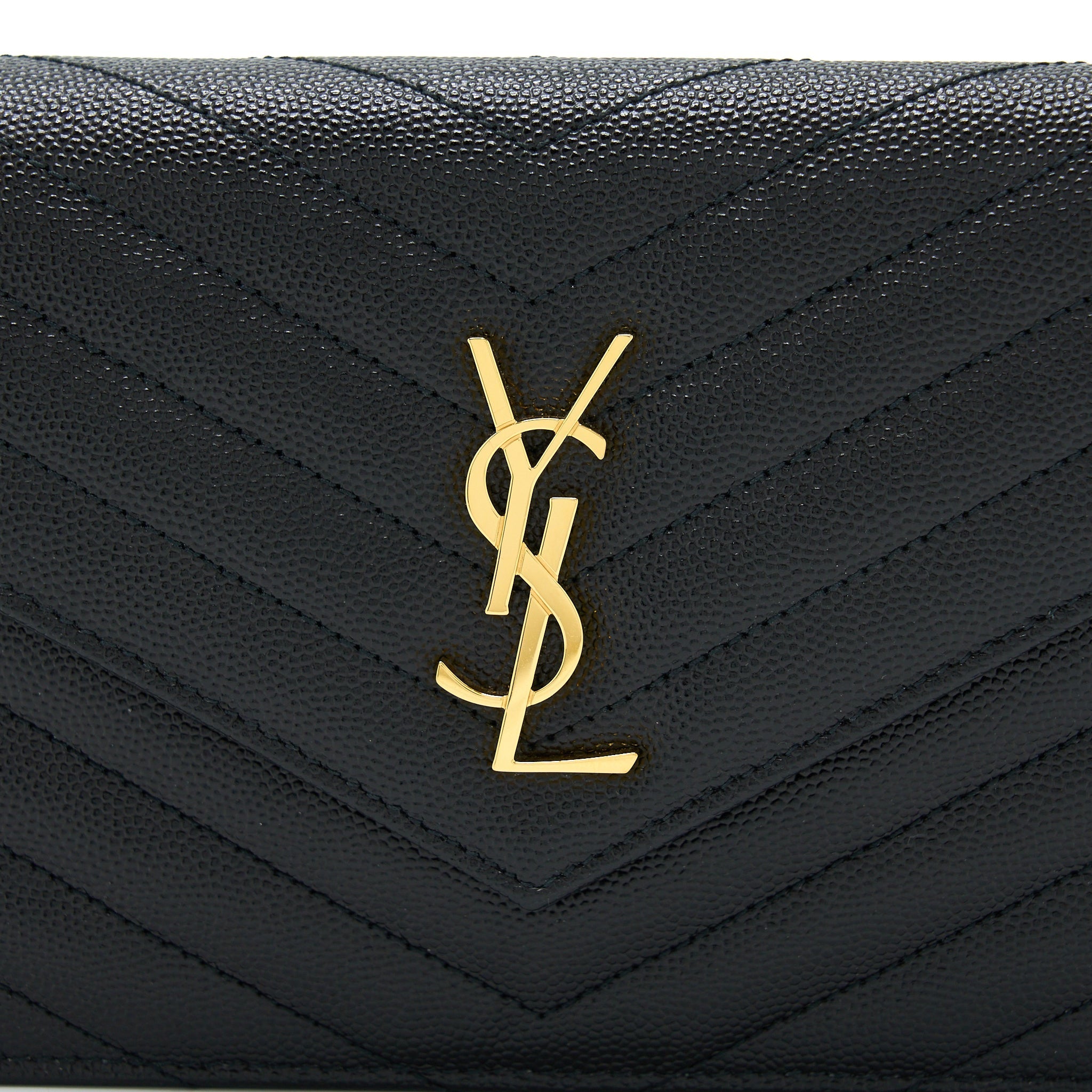 SAINT LAURENT/YSL ENVELOP CHAIN WALLET BLACK GHW