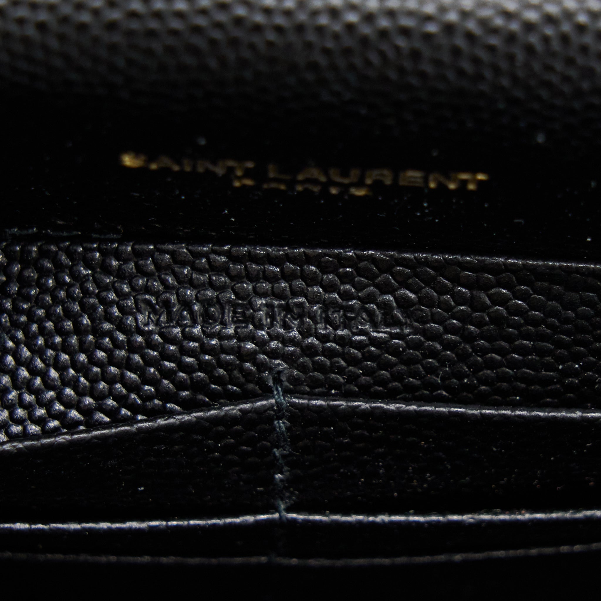 SAINT LAURENT/YSL ENVELOP CHAIN WALLET BLACK GHW