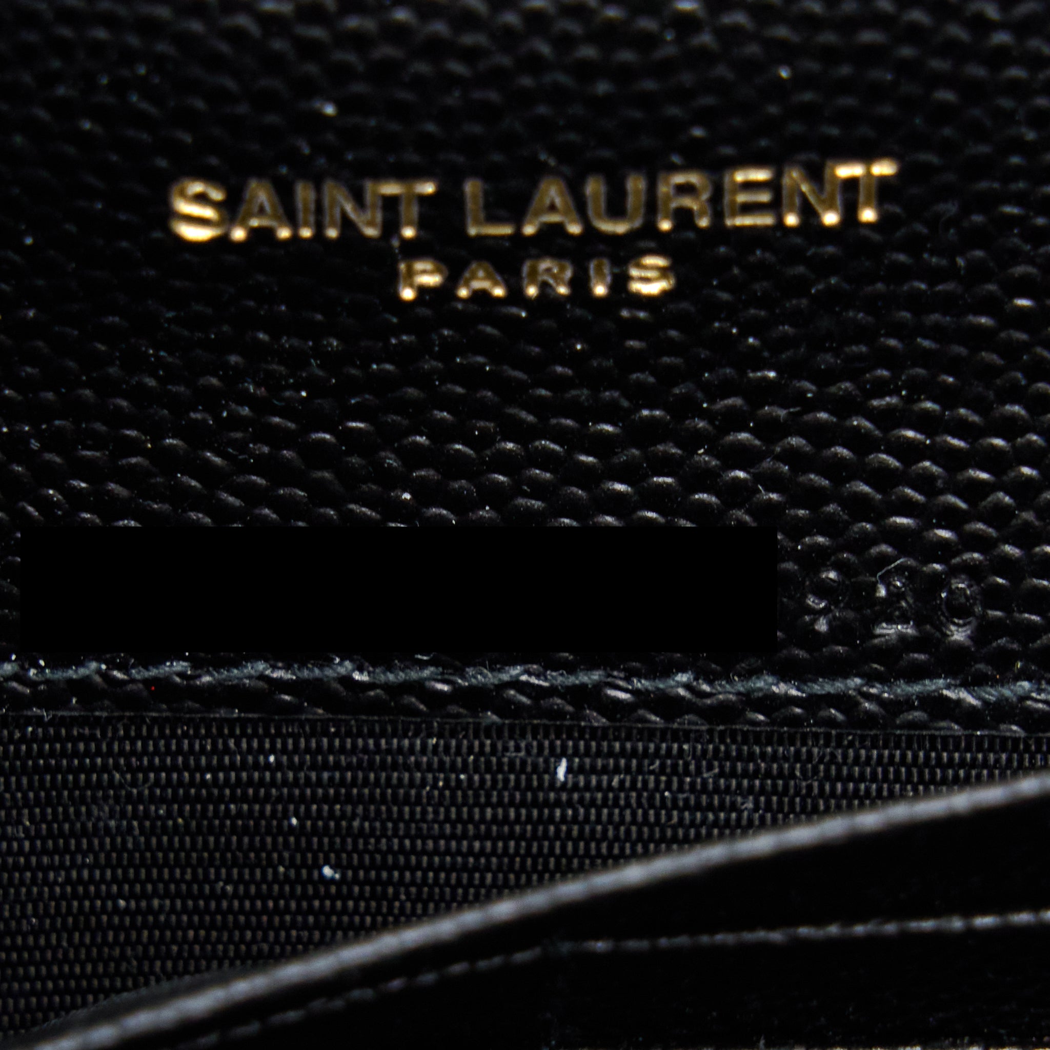 SAINT LAURENT/YSL ENVELOP CHAIN WALLET BLACK GHW