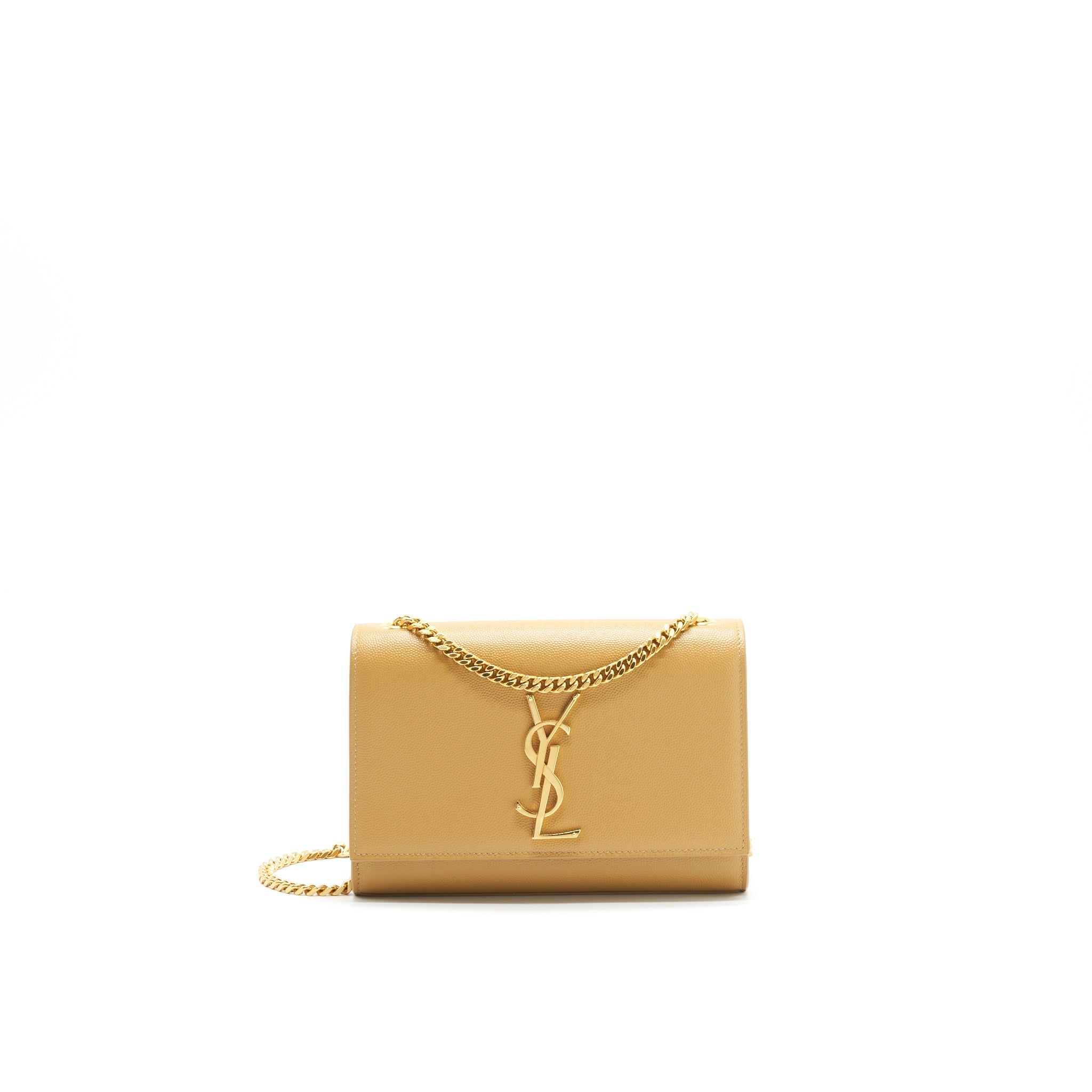 SAINT LAURENT SMALL KATE CROSSBODY BAG BEIGE GHW