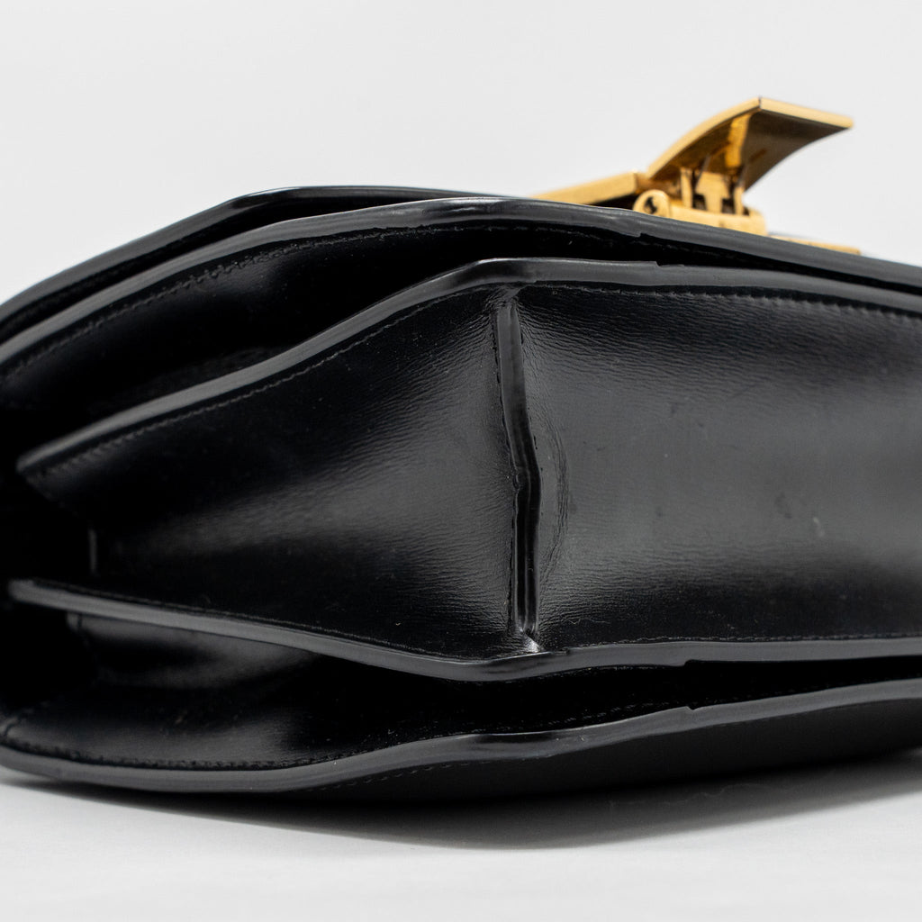 CELINE MINI CLASSIC BOX BAG CALFSKIN BLACK GHW