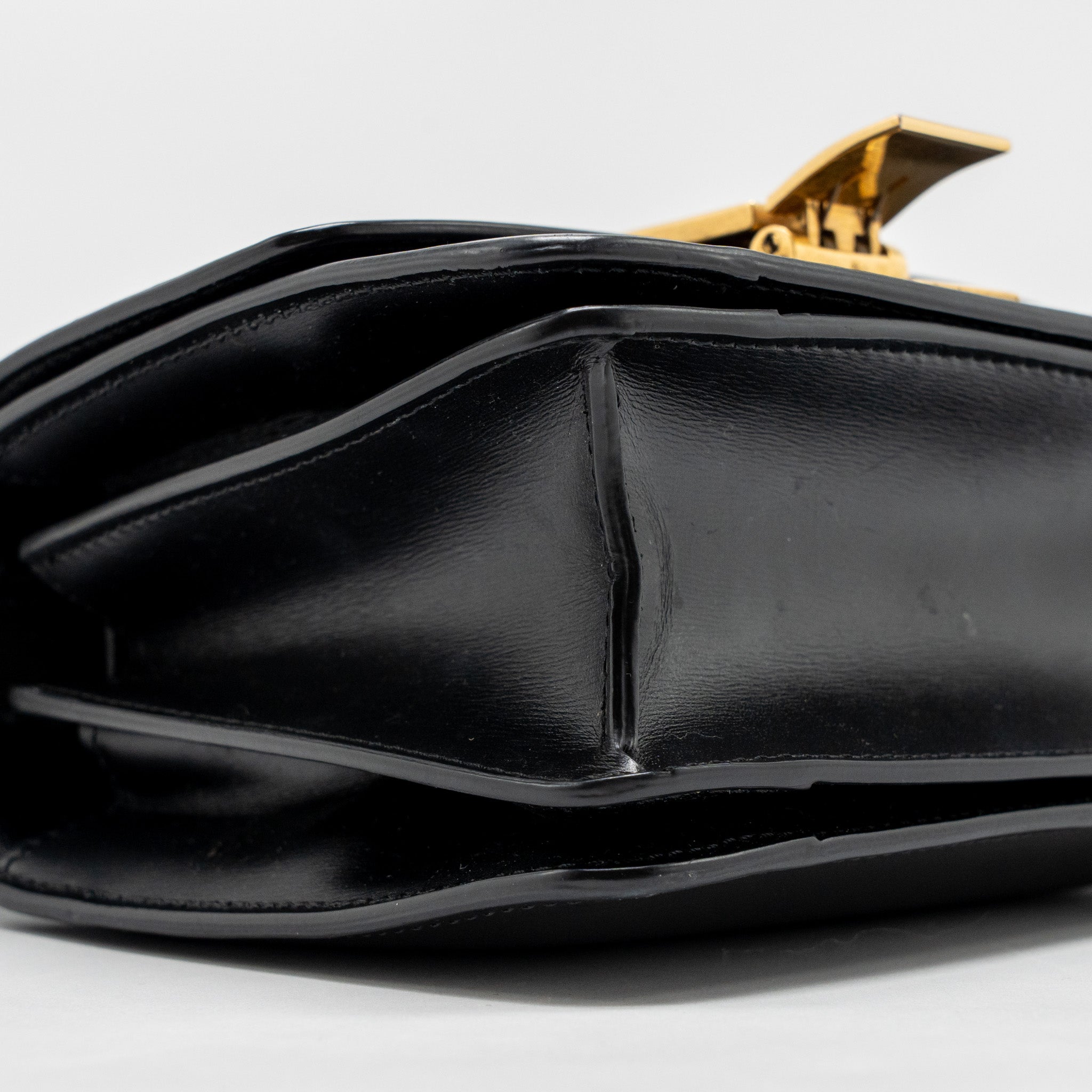 CELINE MINI CLASSIC BOX BAG CALFSKIN BLACK GHW