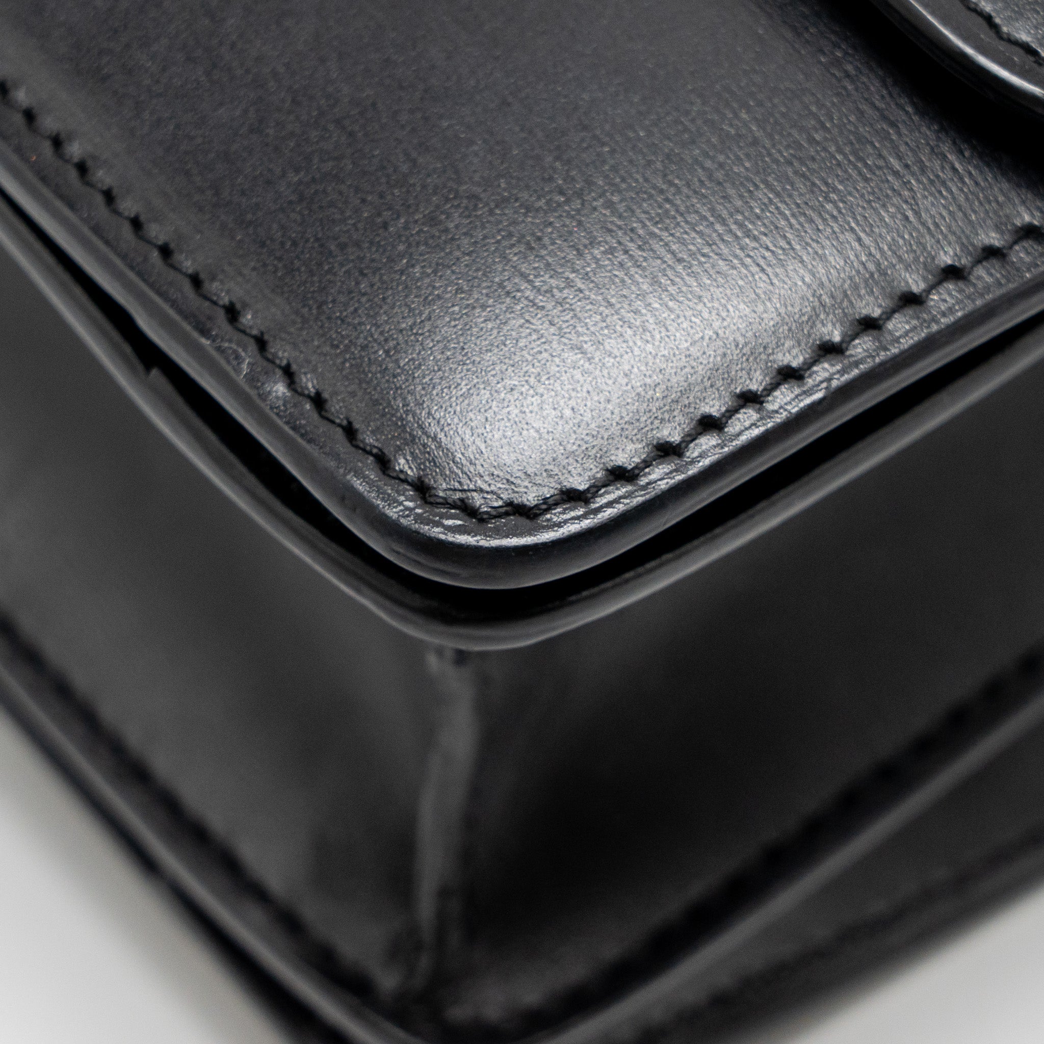 CELINE MINI CLASSIC BOX BAG CALFSKIN BLACK GHW