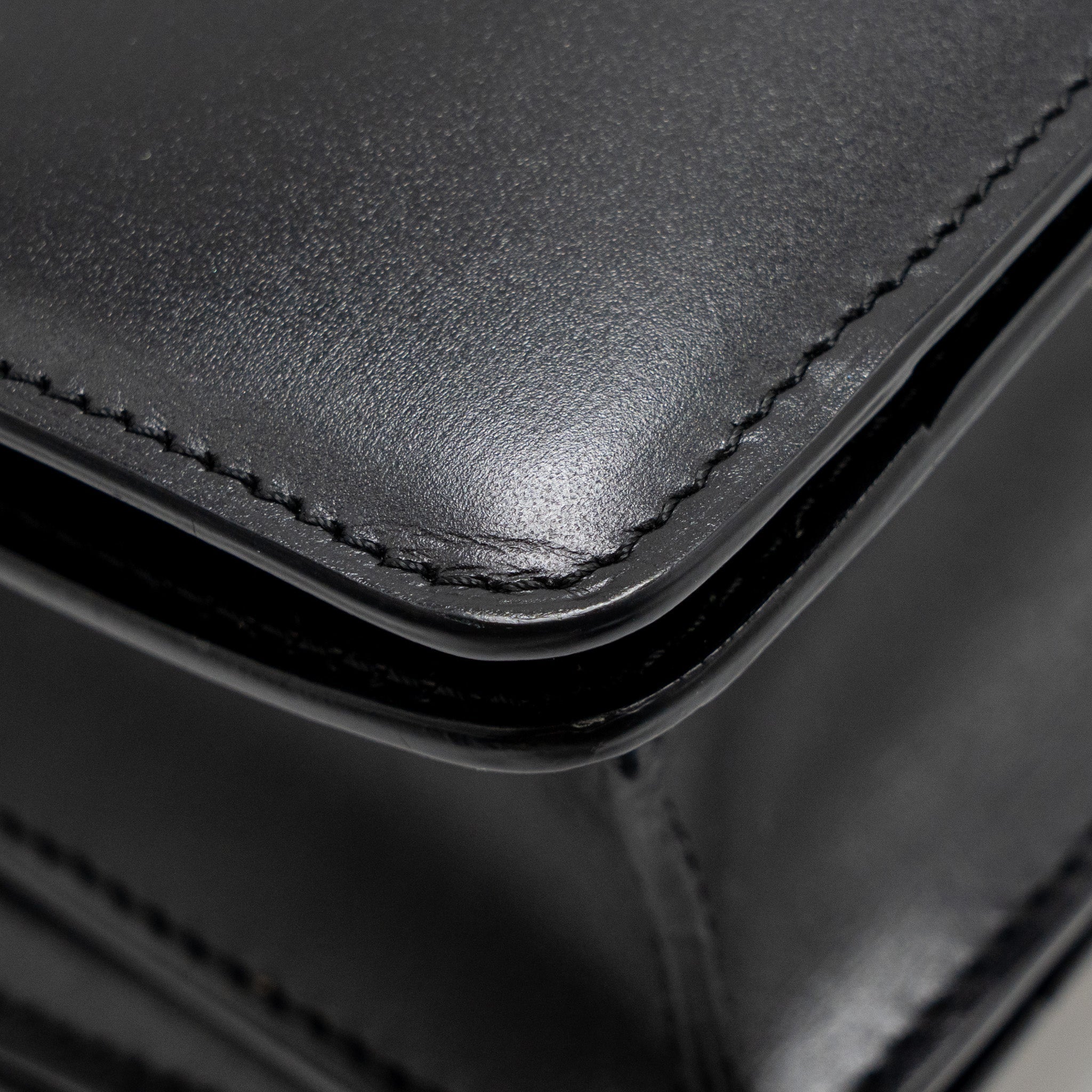 CELINE MINI CLASSIC BOX BAG CALFSKIN BLACK GHW