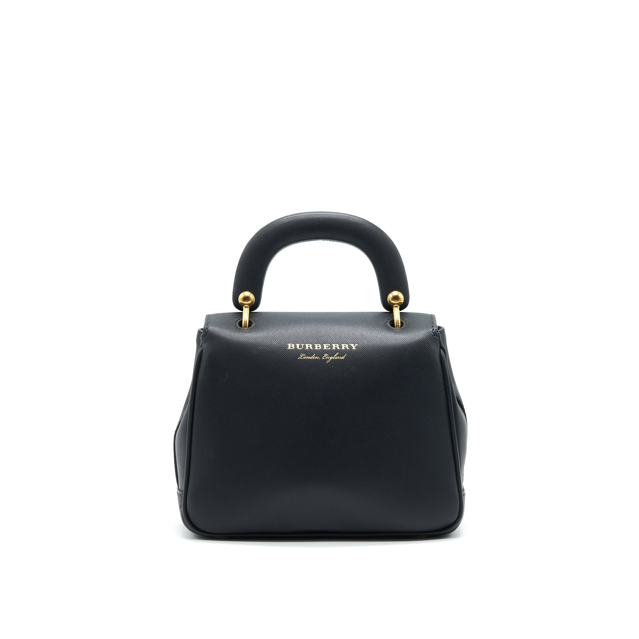 BURBERRY SMALL DK88 TOP HANDLE BAG BLACK