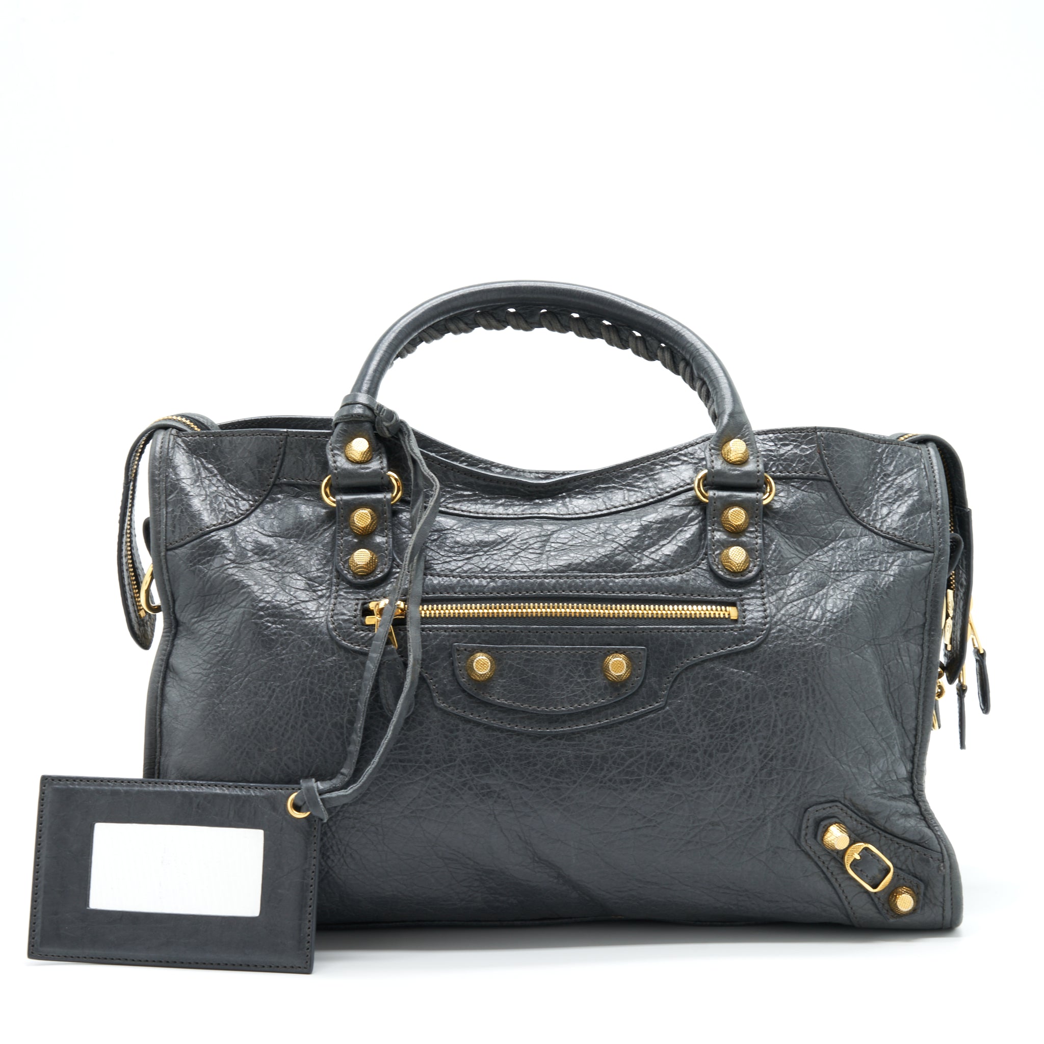 BALENCIAGA CLASSIC CITY BAG GREY GHW