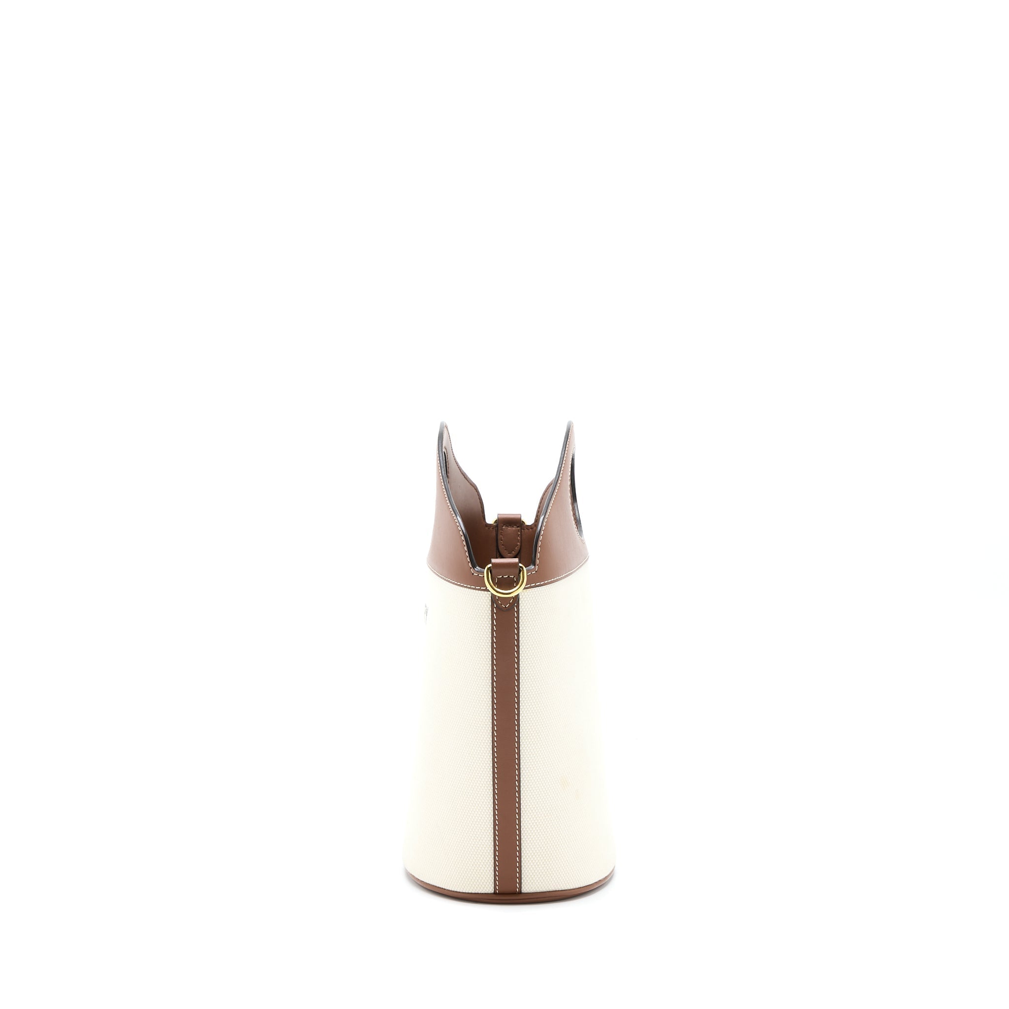 BURBERRY BUCKET BAG CANVAS/ LEATHER BEIGE/ BROWN GHW
