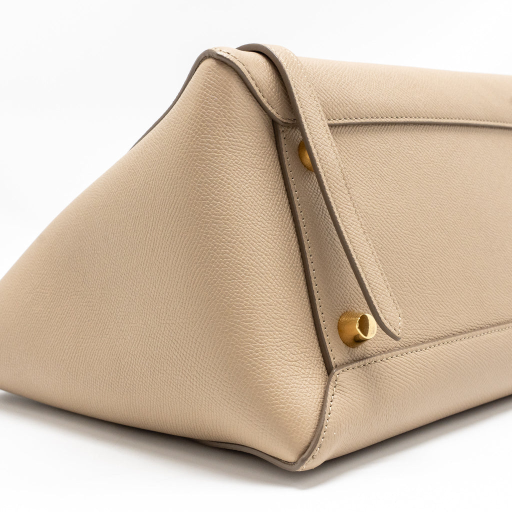 CELINE MINI BELT BAG GRAINED CALFSKIN LIGHT TAUPE GHW