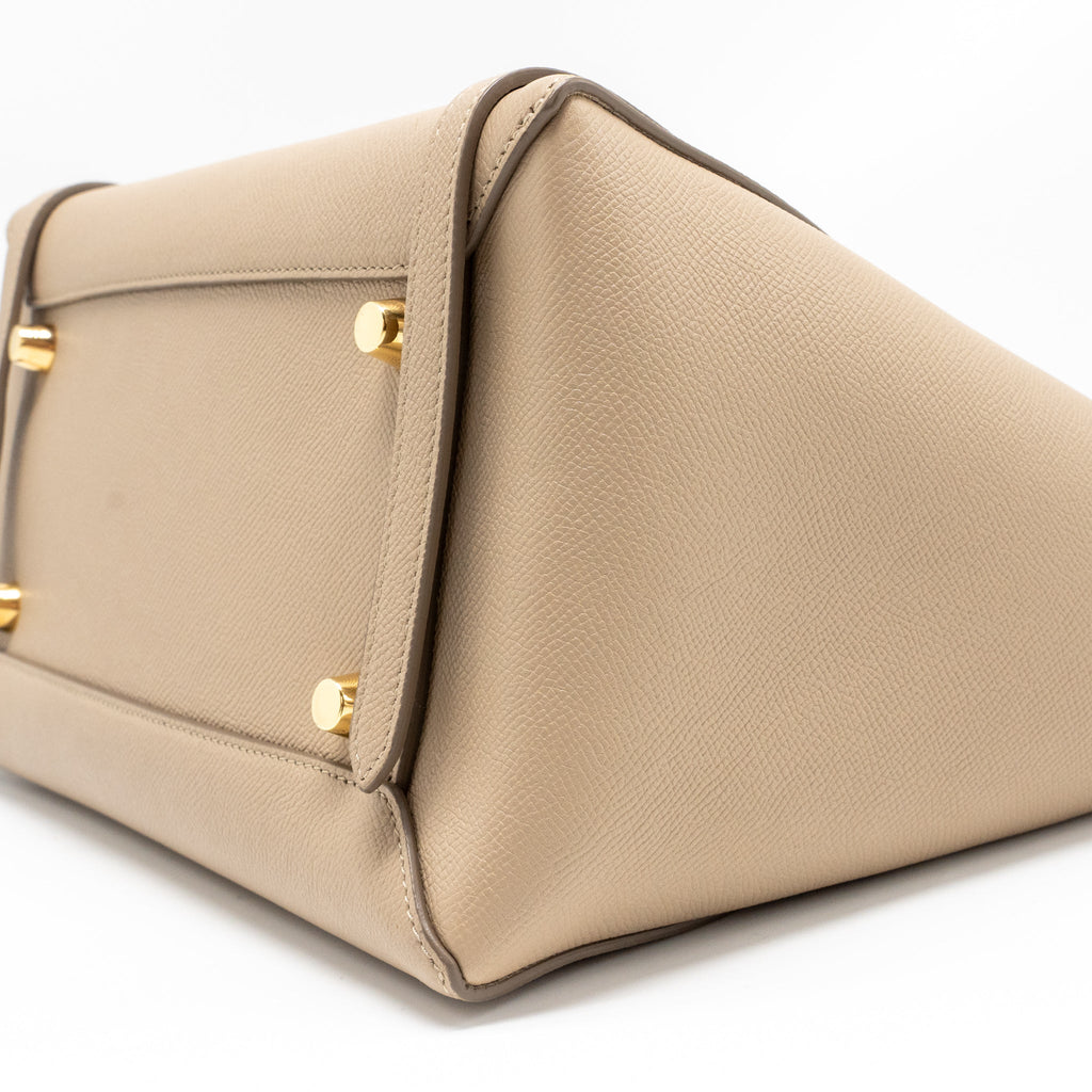 CELINE MINI BELT BAG GRAINED CALFSKIN LIGHT TAUPE GHW