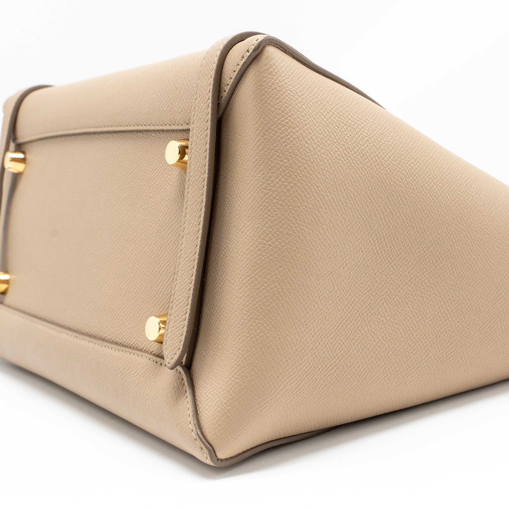 CELINE MINI BELT BAG GRAINED CALFSKIN LIGHT TAUPE GHW
