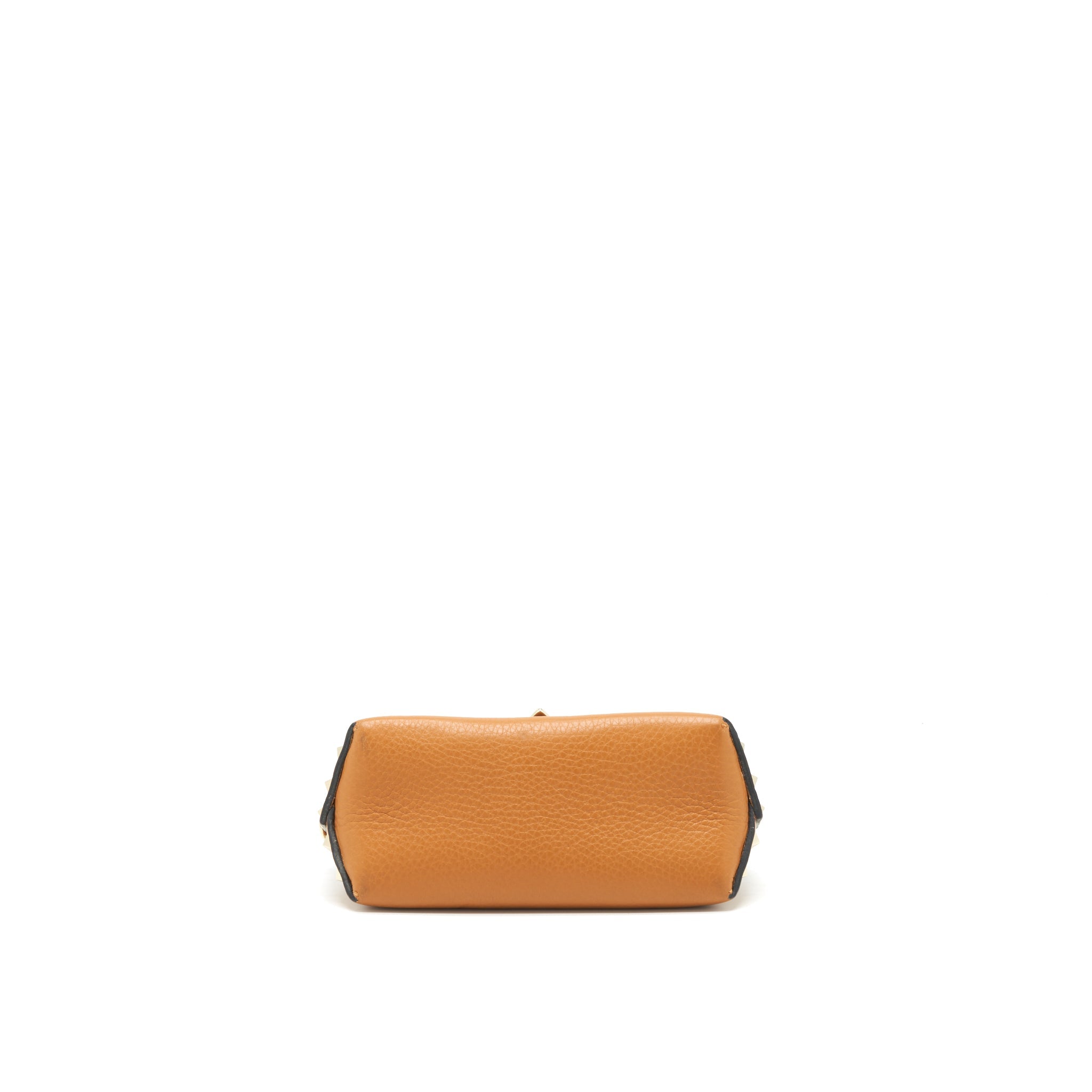 VALENTINO GARAVANI SMALL ROCK-STUD CROSSBODY BAG GRAINY CALFSKIN MUSTARD
