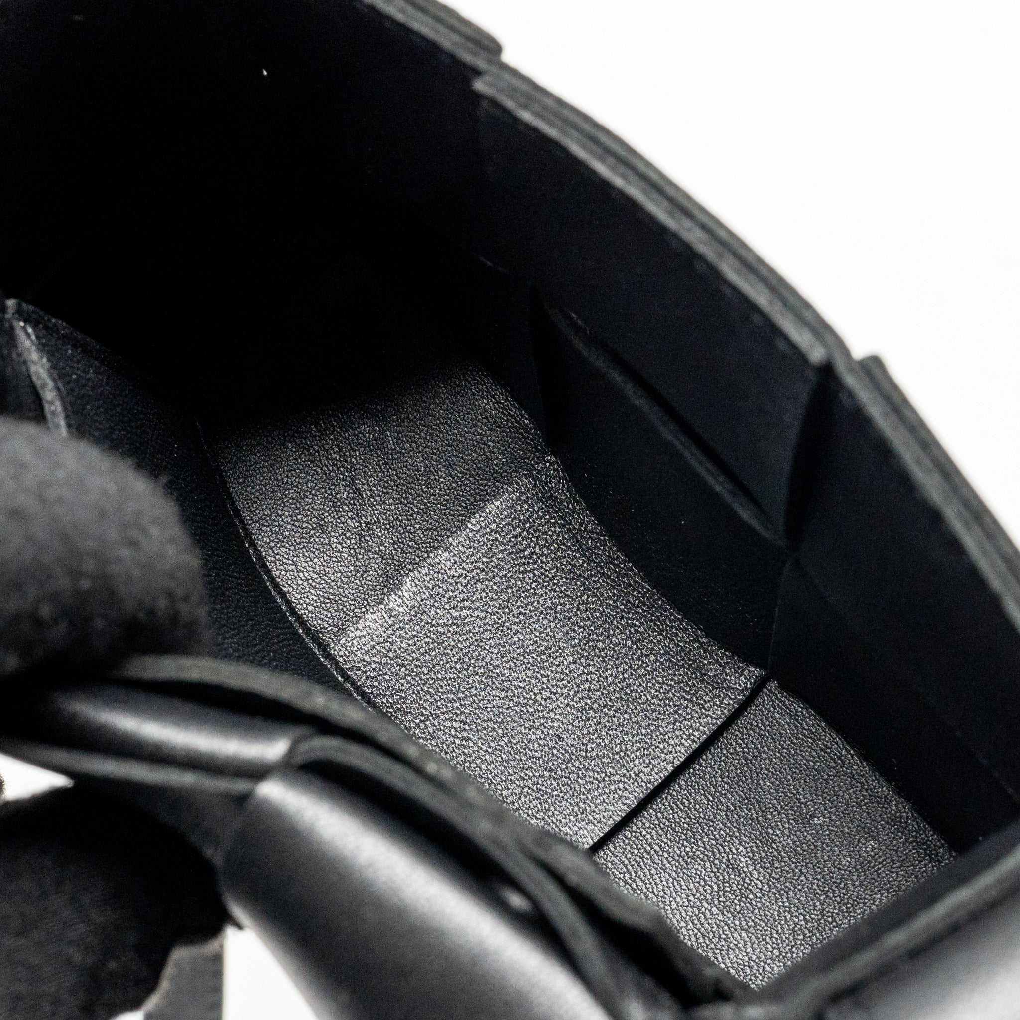 BOTTEGA VENETA INTRECCIO CASSETTE MINI BAG LAMBSKIN BLACK GHW