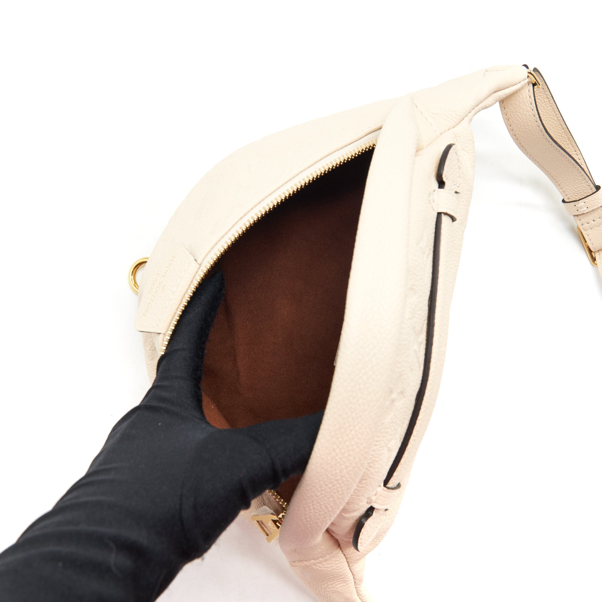LOUIS VUITTON MONOGRAM EMPREINTE BUMBAG WHITE