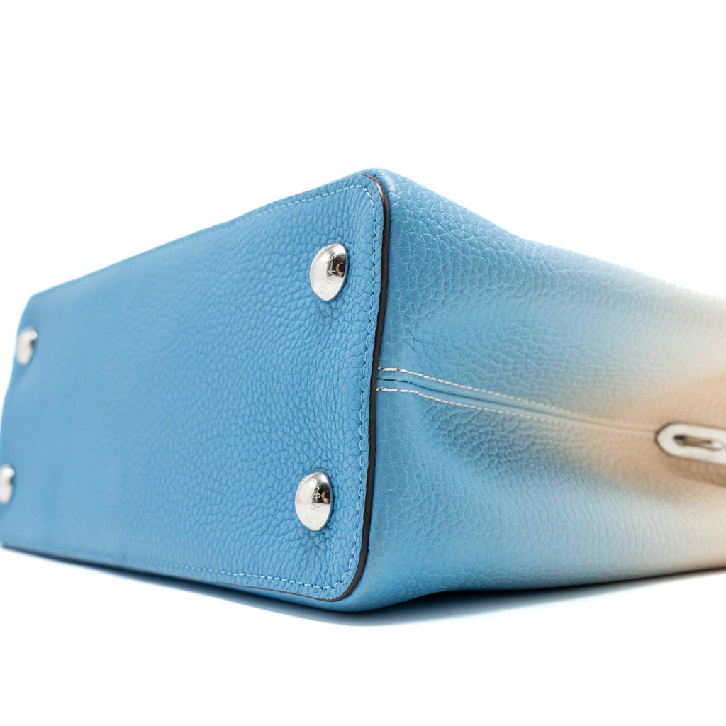 LOUIS VUITTON CAPUCINES MM TAURILLON OMBRÉ BLUE SHW (NEW VERSION)
