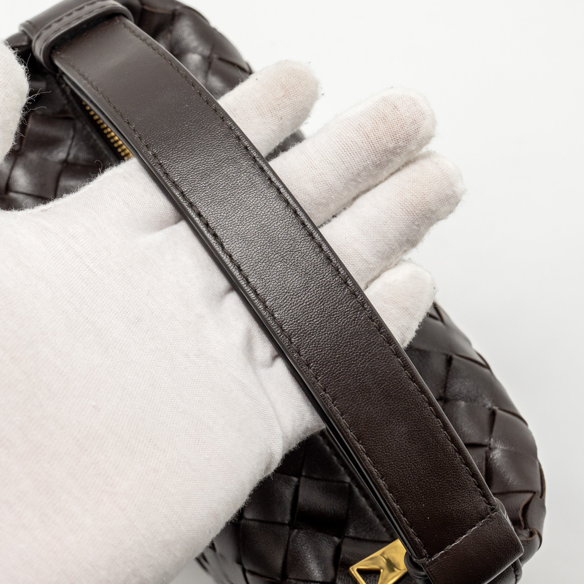 BOTTEGA VENETA WALLACE INTRECCIATO CALFSKIN FONDANT GHW
