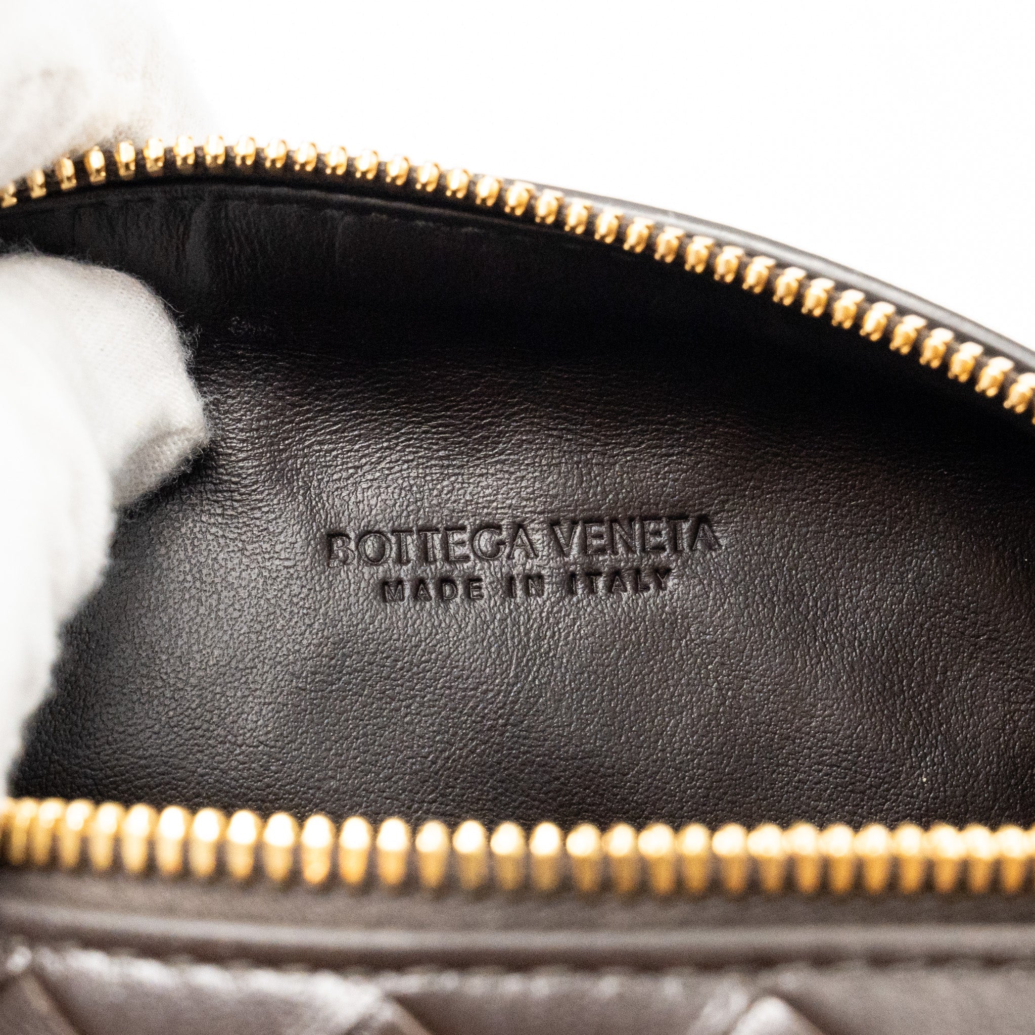 BOTTEGA VENETA WALLACE INTRECCIATO CALFSKIN FONDANT GHW