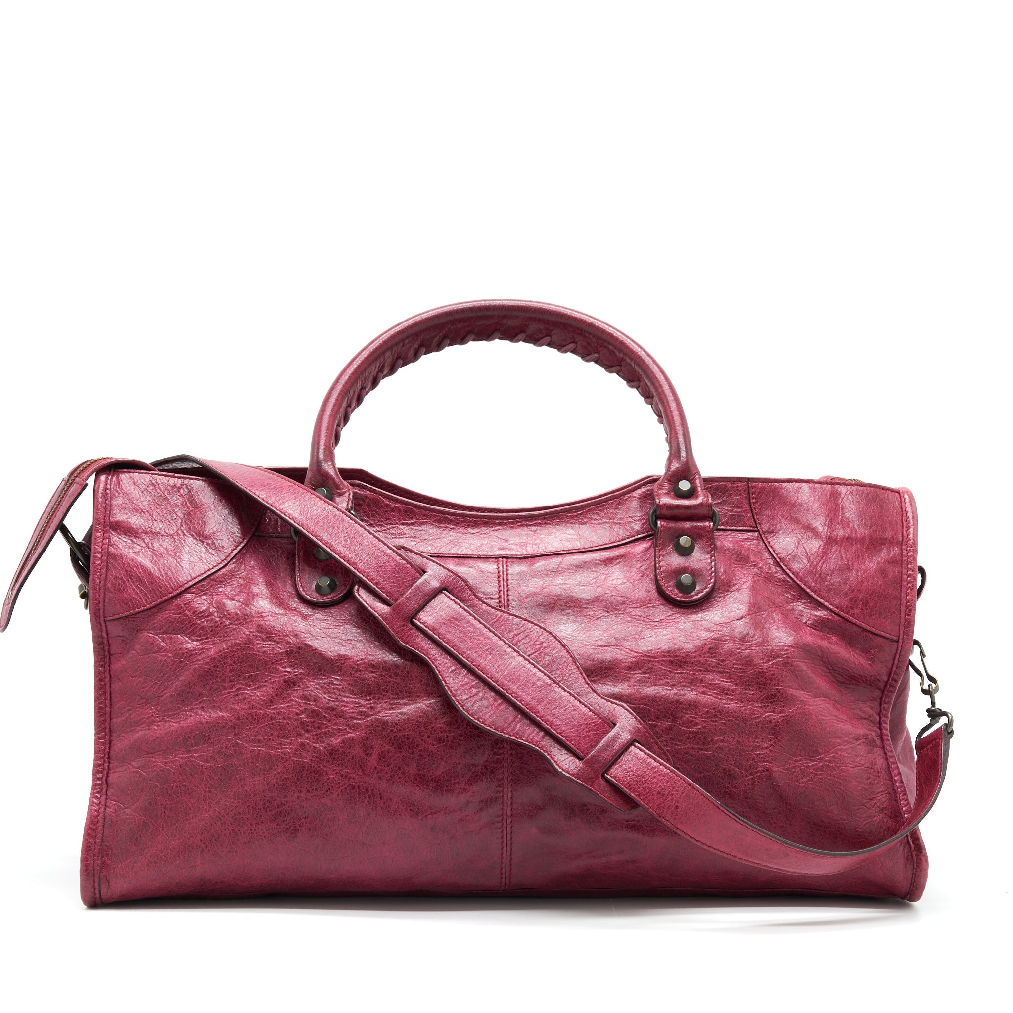 BALENCIAGA CLASSIC CITY BAG DARK RED