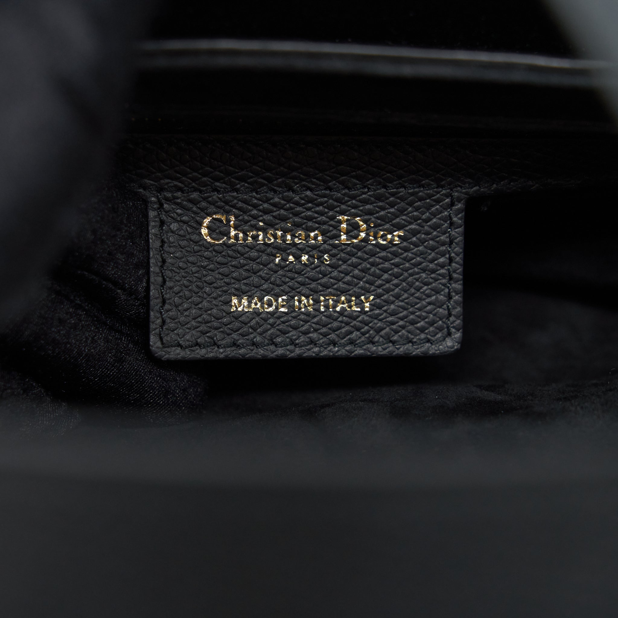 DIOR MEDIUM SADDLE BAG GRAINED CALFSKIN BLACK GHW