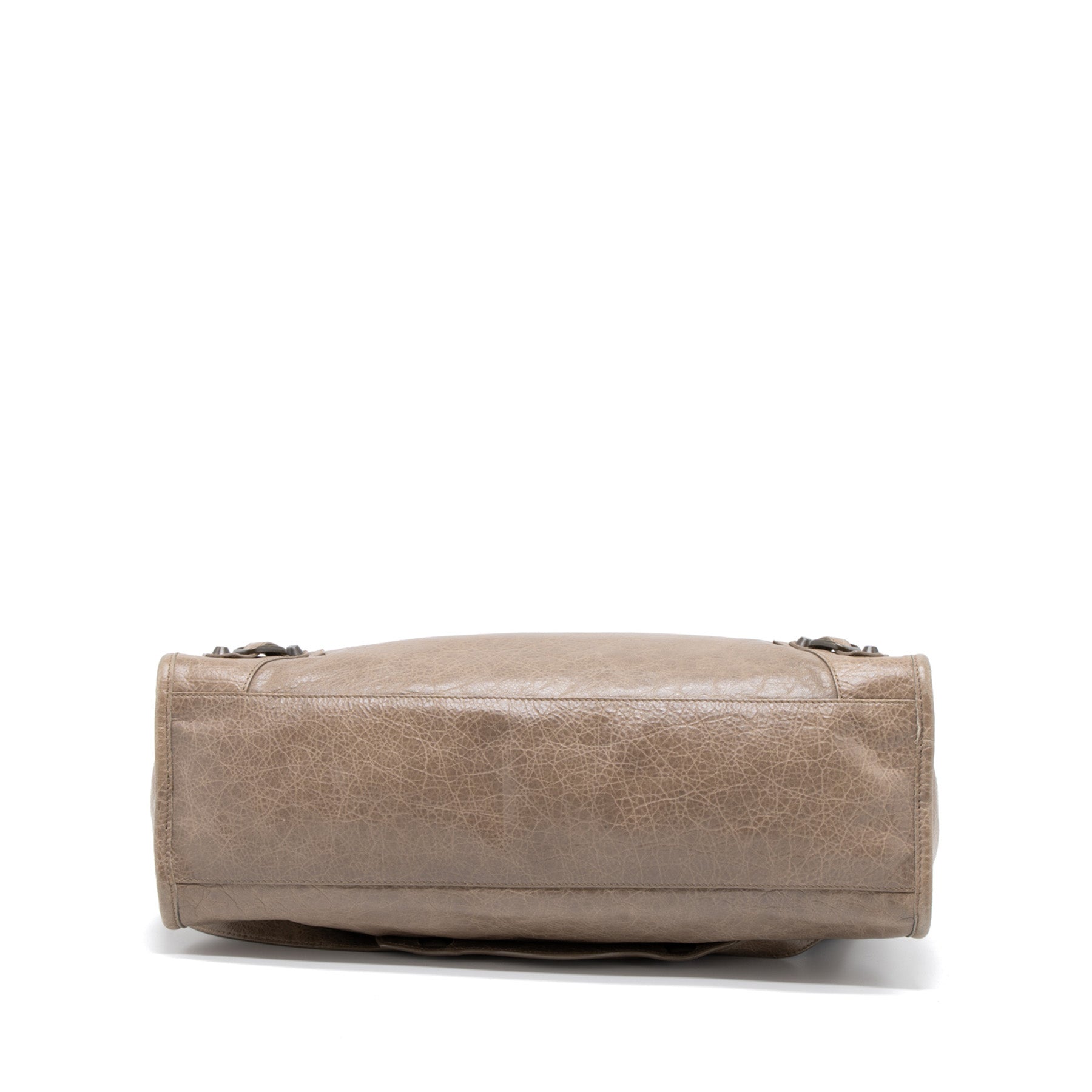 BALENCIAGA CLASSIC CITY BAG LIGHT BROWN RUTHENIUM HARDWARE