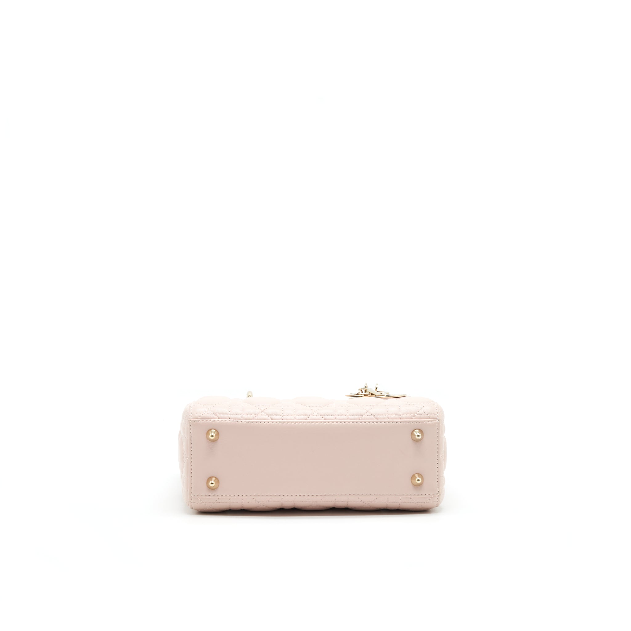 CHRISTIAN DIOR SMALL LADY DIOR LIGHT PINK LAMBSKIN GHW