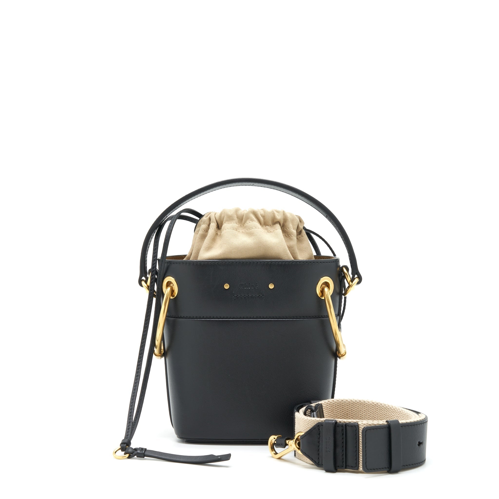 CHLOE ROY BUCKET BAG BLACK GHW