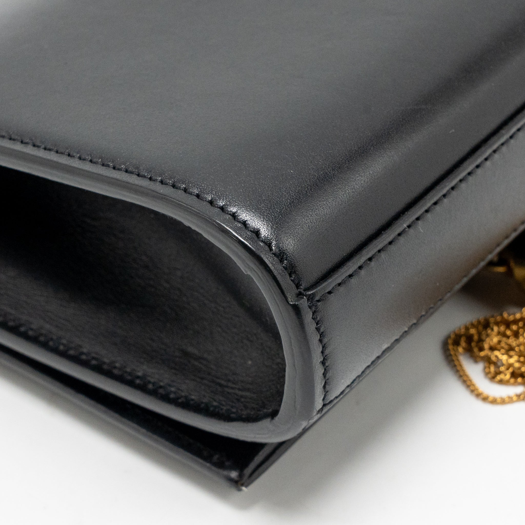 SAINT LAURENT/YSL MINI KATE TASSEL BAG CALFSKIN BLACK GHW