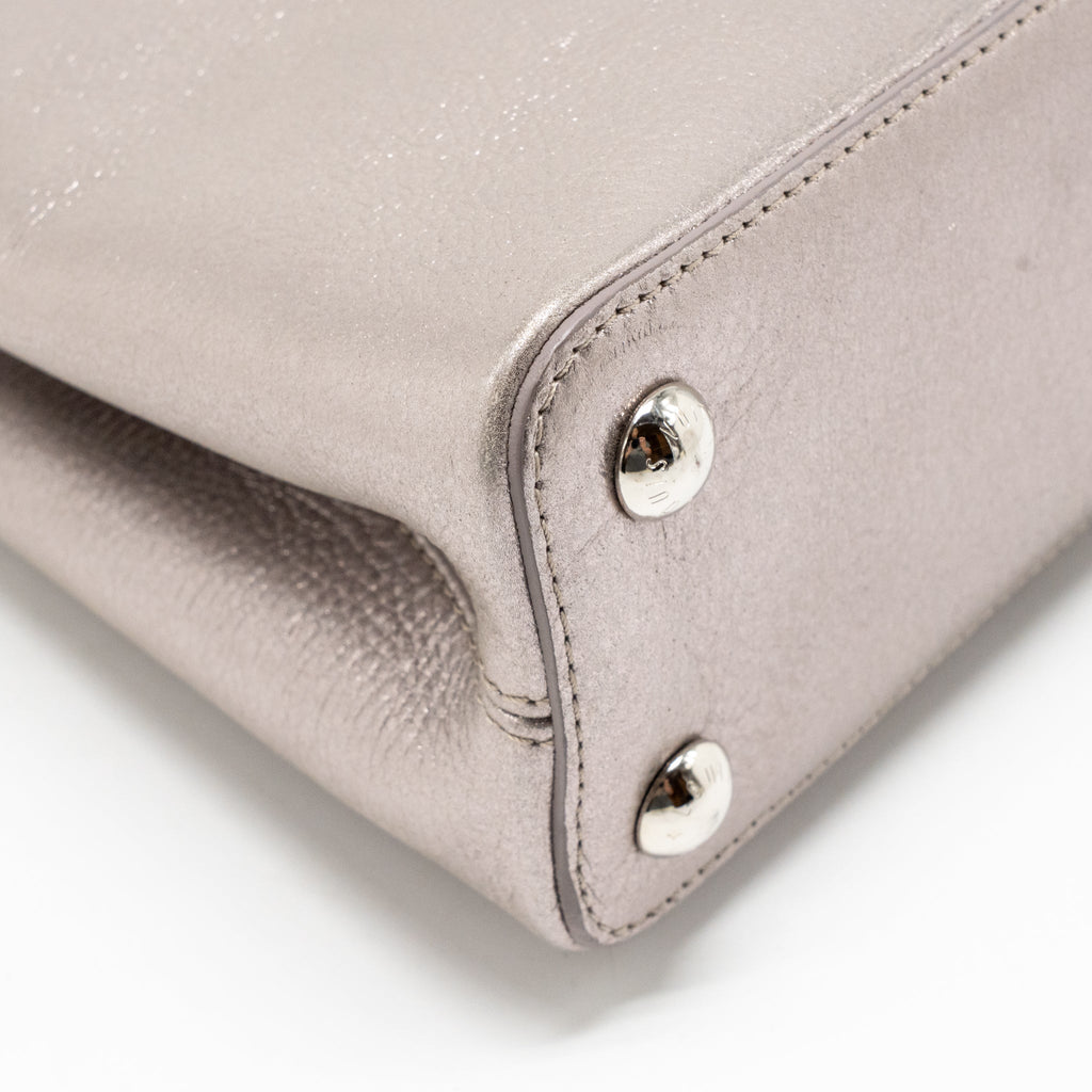 LOUIS VUITTON CAPUCINES BB TAURILLON METALLIC LILAC/DARK SILVER/GOLD SHW