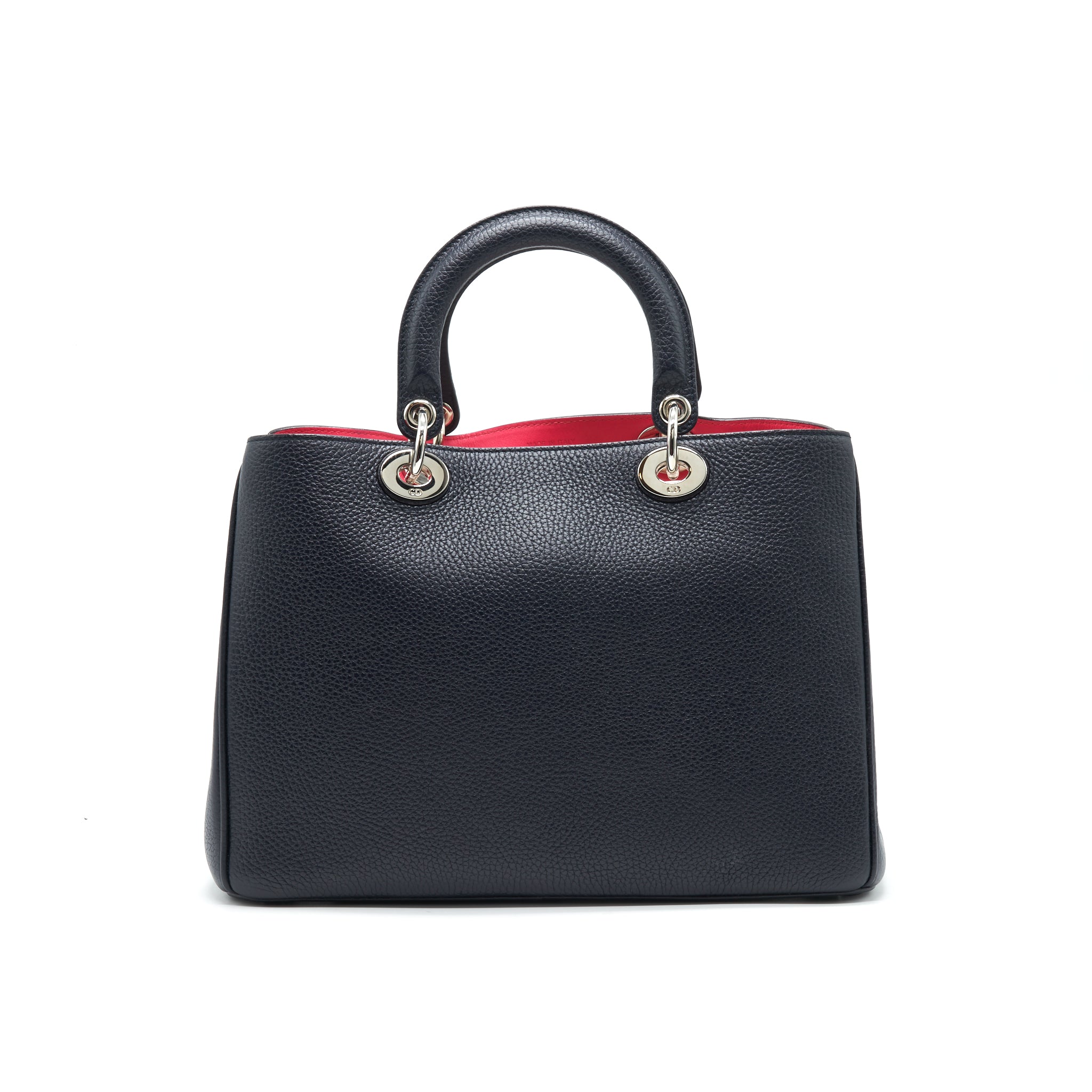 CHRISTIAN DIOR MEDIUM DIORISSIMO TOTE BAG BLACK GRAINED LEATHER SHW