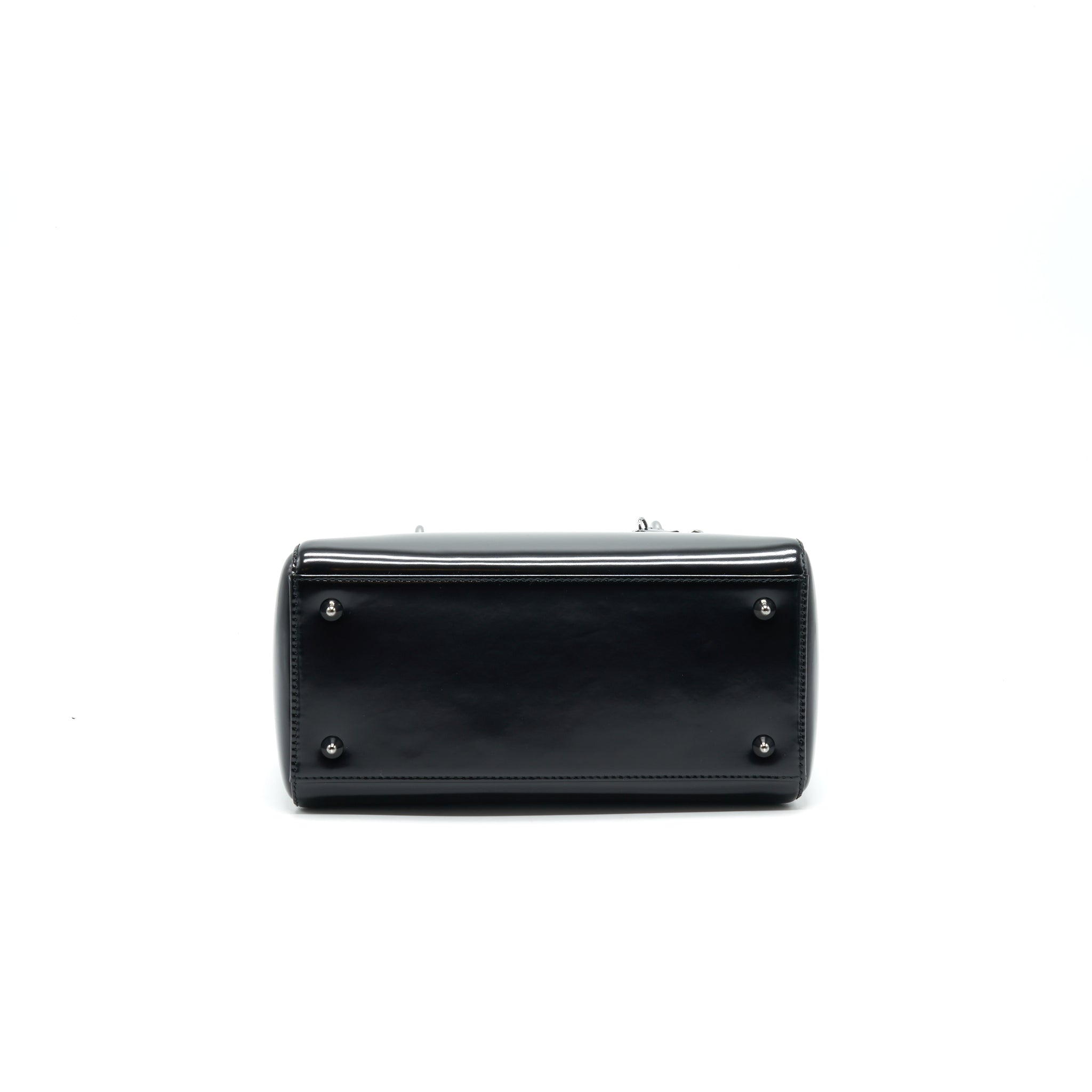 CHRISTIAN DIOR MEDIUM LADY DIOR CALFSKIN IN BLACK BHW