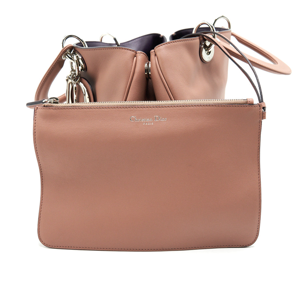 CHRISTIAN DIOR SMALL DIORISSIMO BAG DUSTY PINK/ PURPLER WITH SHW