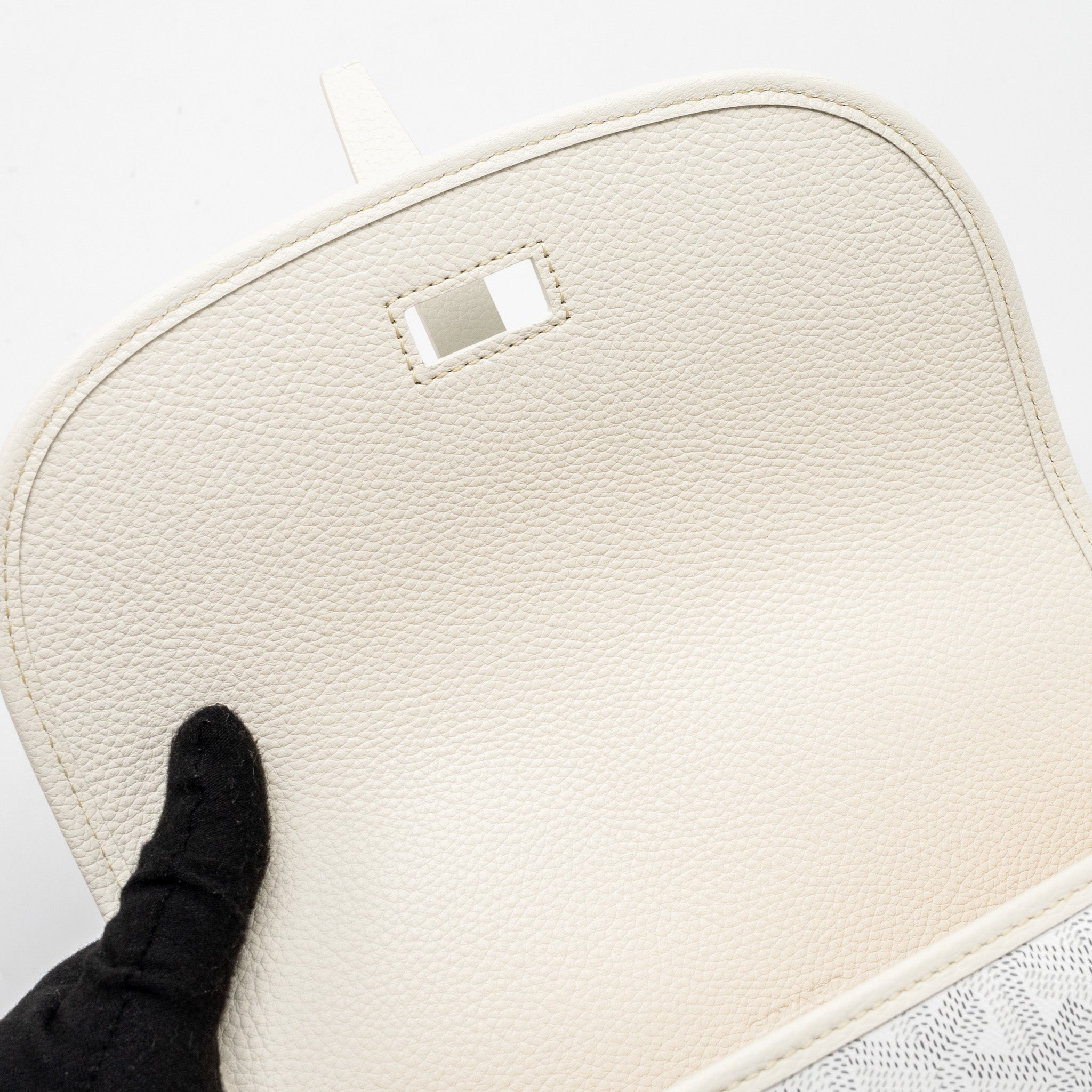 GOYARD BELVEDERE PM MESSANGER BAG GOYARDLINE CANVAS WHITE SHW