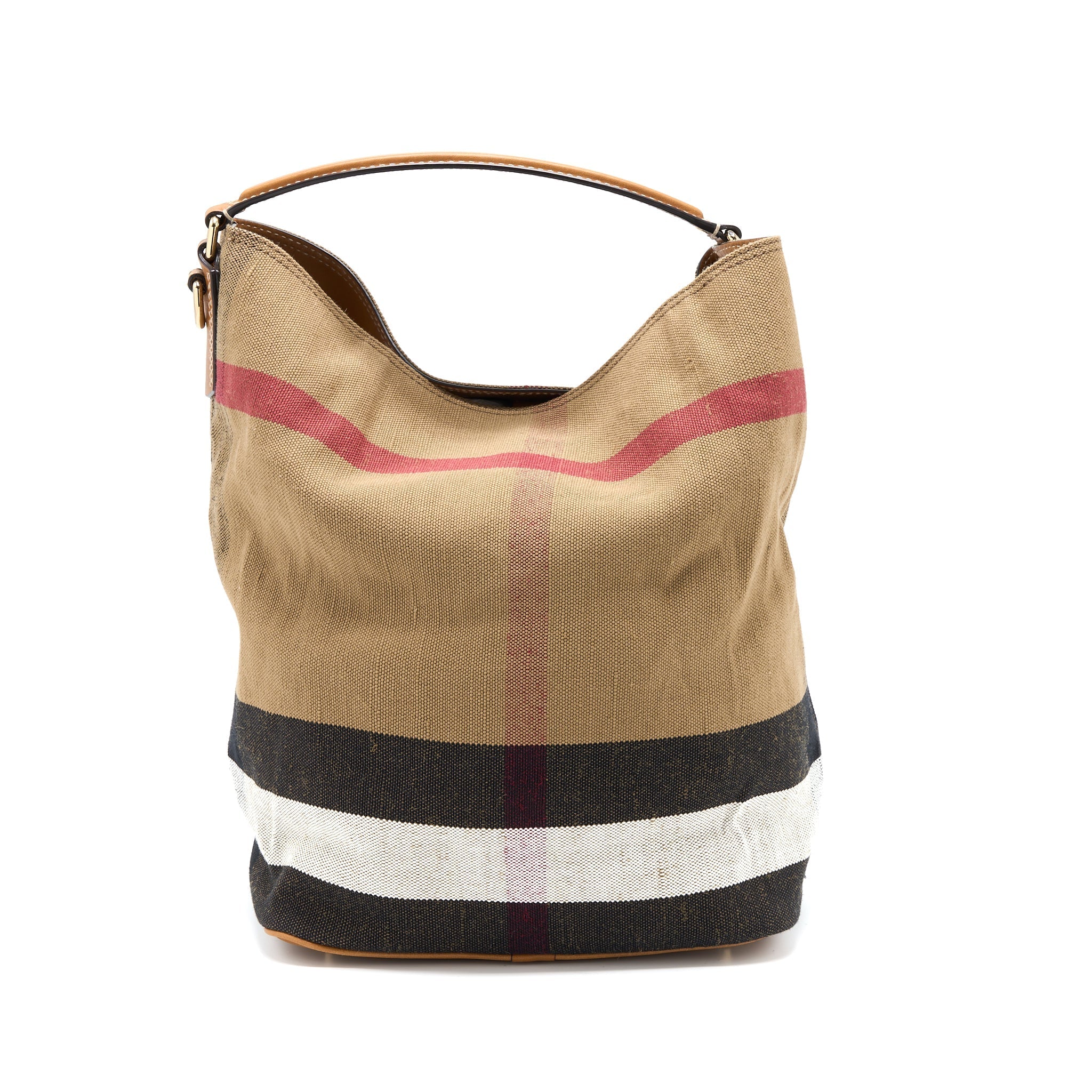 BURBERRY BUCKET BAG CANVAS MULTICOLOUR GHW