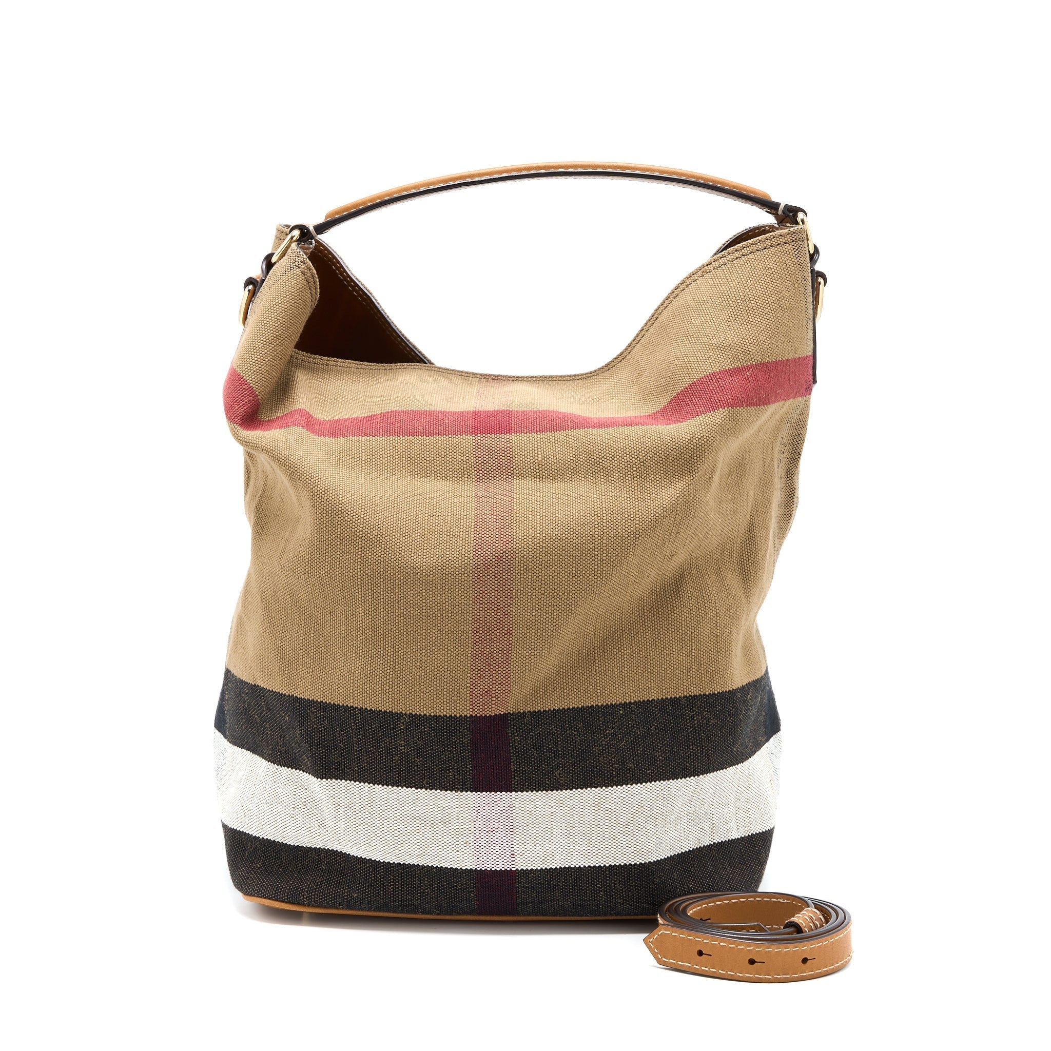 BURBERRY BUCKET BAG CANVAS MULTICOLOUR GHW
