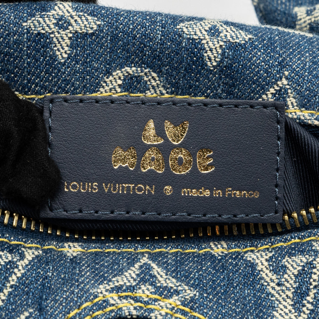 LOUIS VUITTON JAPANESE CRUISER BAG LIMITED EDITION MONOGRAM DENIM/LEATHER BLUE GHW(NEW VERSION)