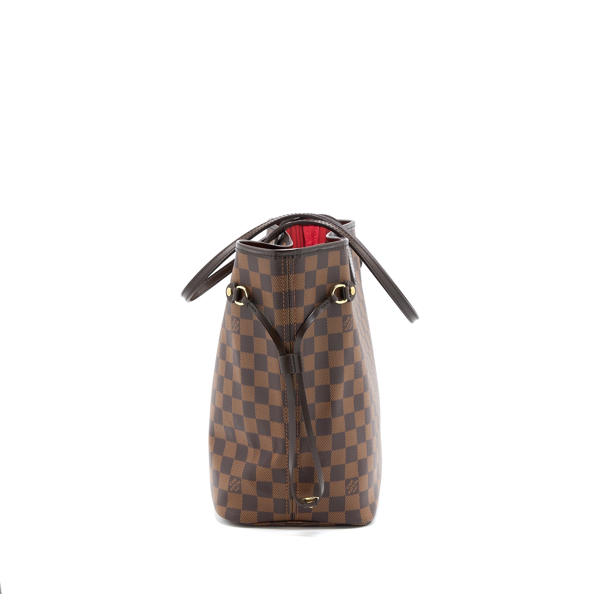 LOUIS VUITTON NEVERFULL MM DAMIER EBENE GHW WITH INITIAL S.S