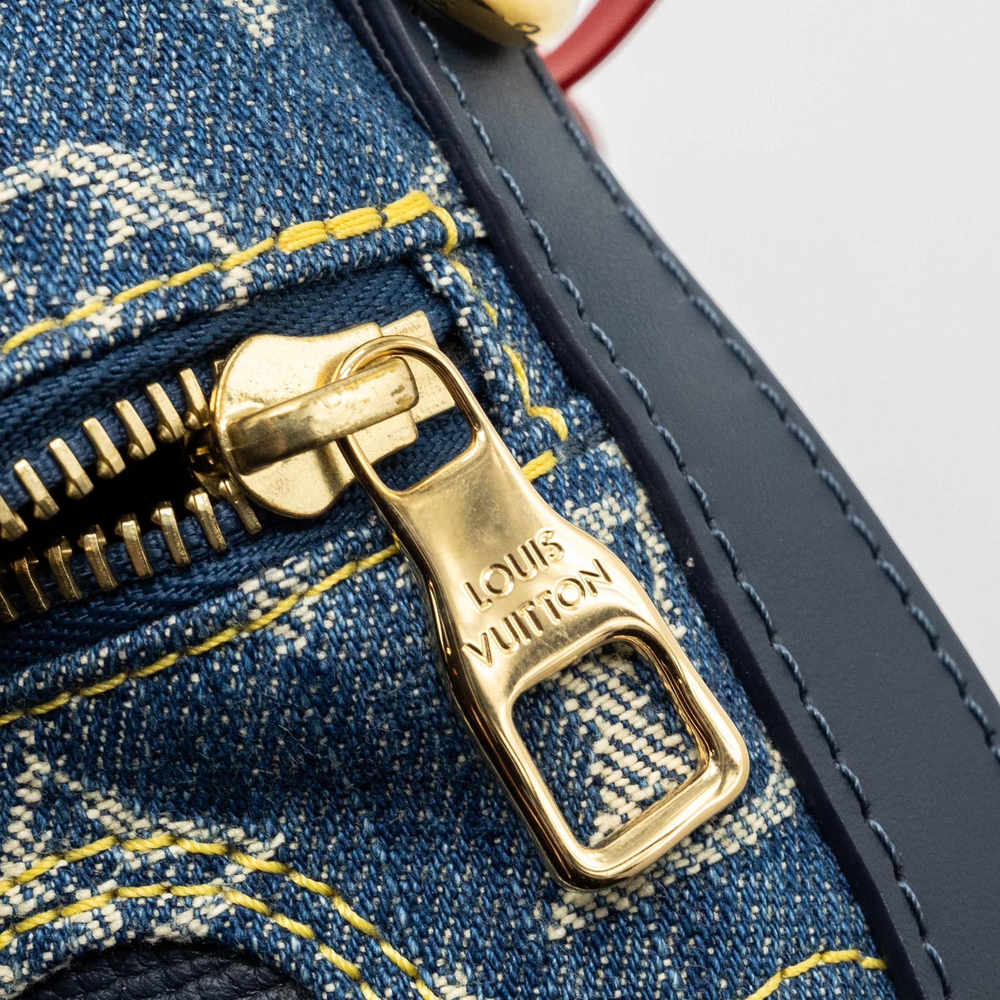 LOUIS VUITTON JAPANESE CRUISER BAG LIMITED EDITION MONOGRAM DENIM/LEATHER BLUE GHW(NEW VERSION)