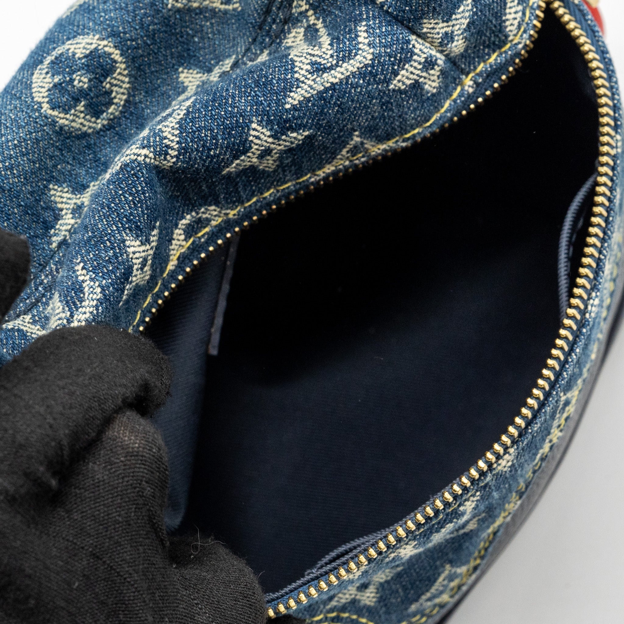 LOUIS VUITTON JAPANESE CRUISER BAG LIMITED EDITION MONOGRAM DENIM/LEATHER BLUE GHW(NEW VERSION)
